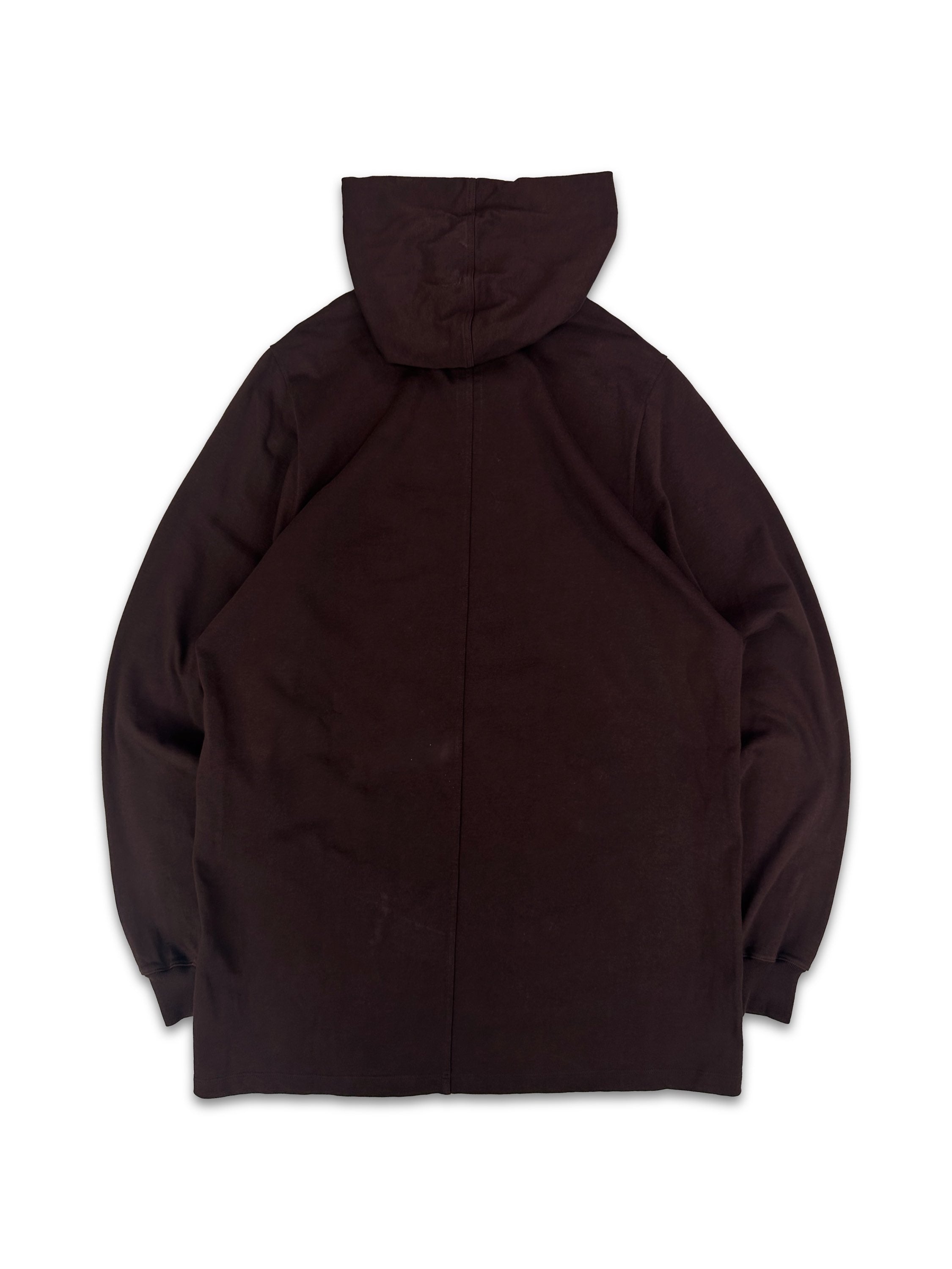 SS22 Rick Owens Fogachine Maroon Wide Cut Hoodie