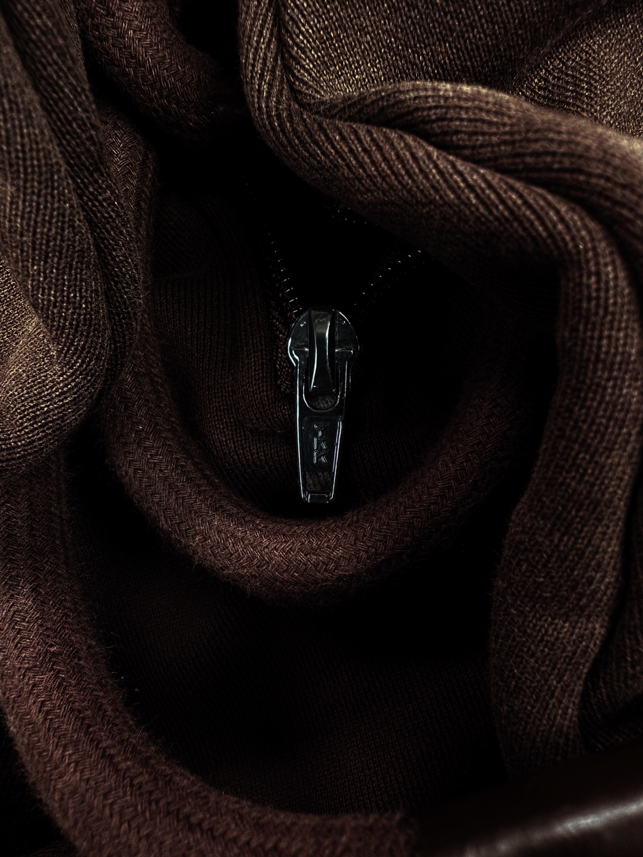 YEEZY SEASON 1 BROWN QUARTER-ZIP HEAVY WEIGHT HOODIE | ArchiveThreads