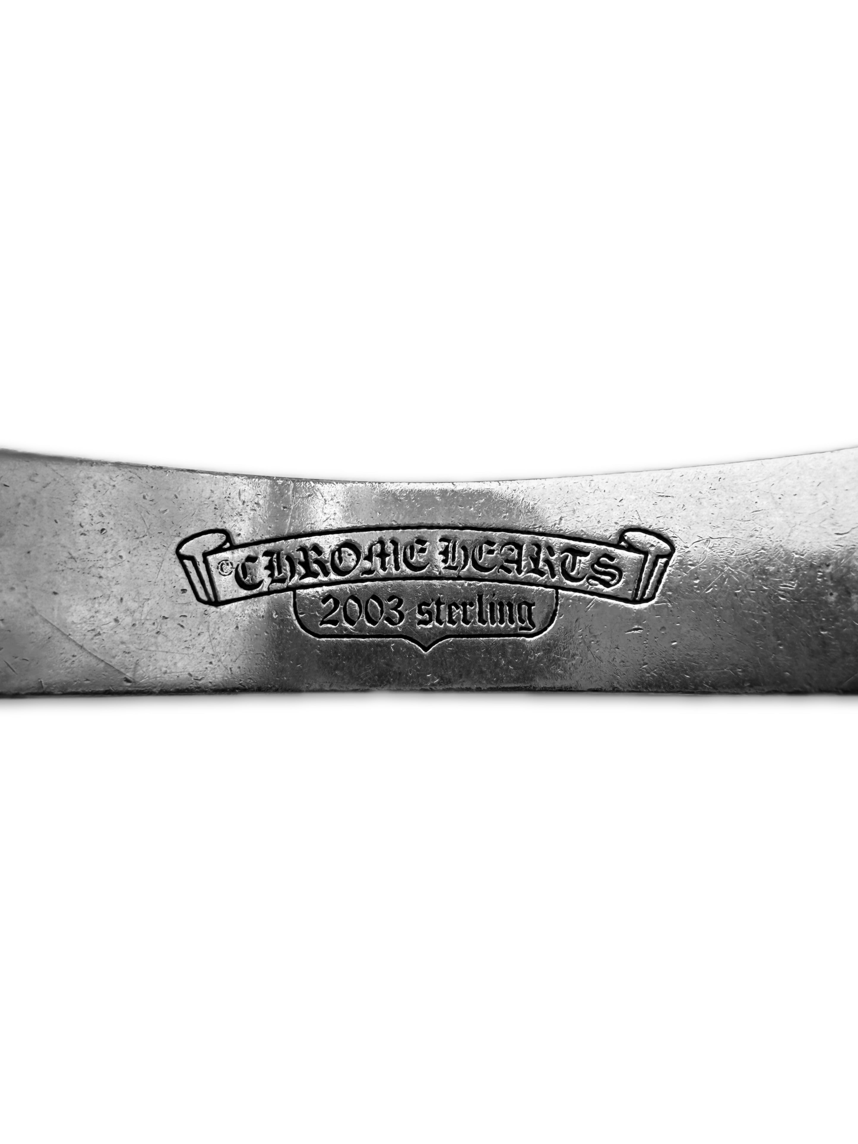 Chrome Hearts ‘Fuck You’ .925 Silver Cuban Link ID Bracelet