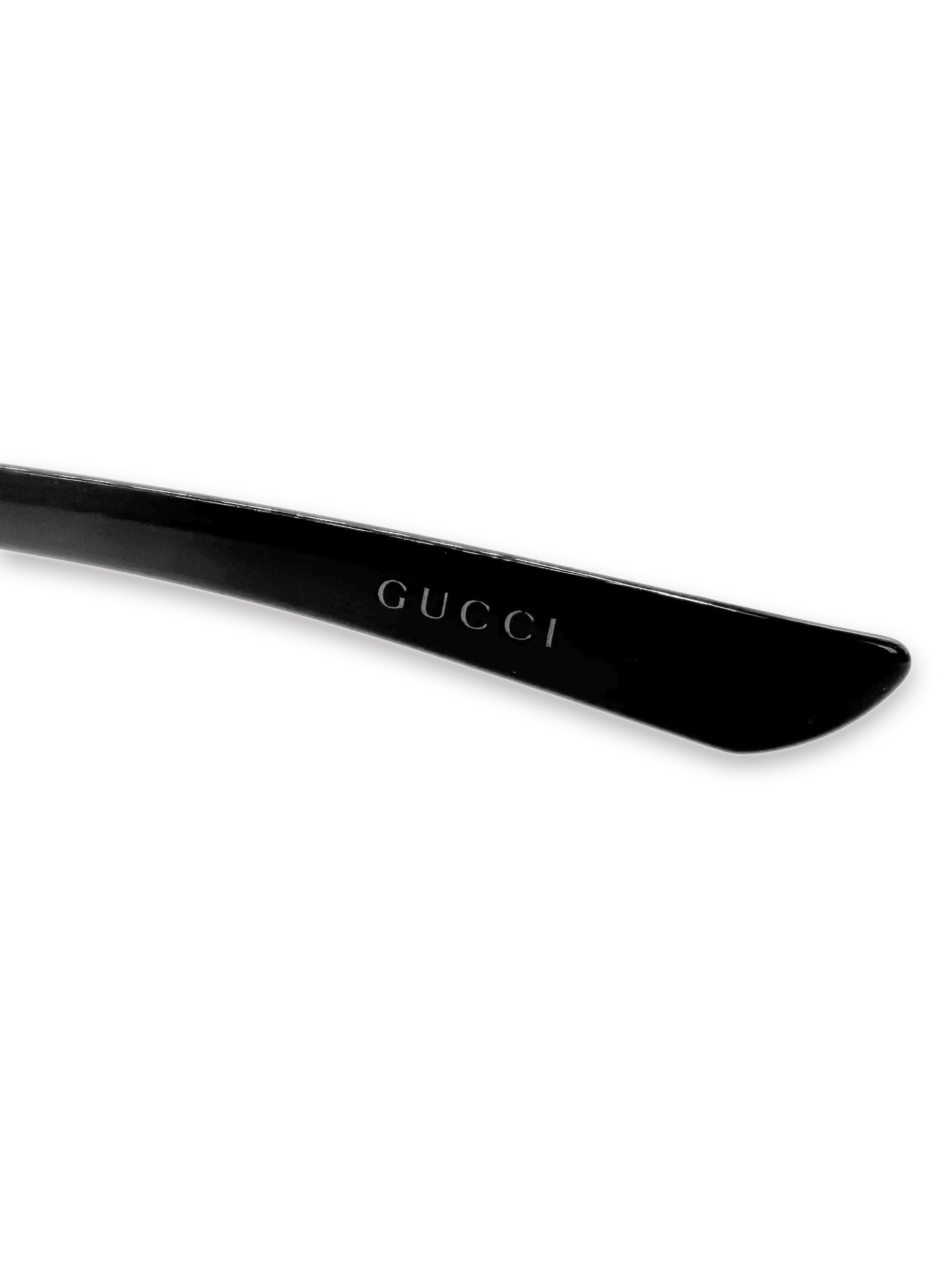 Gucci Horsebit Blue Tint Slim Frame Sunglasses