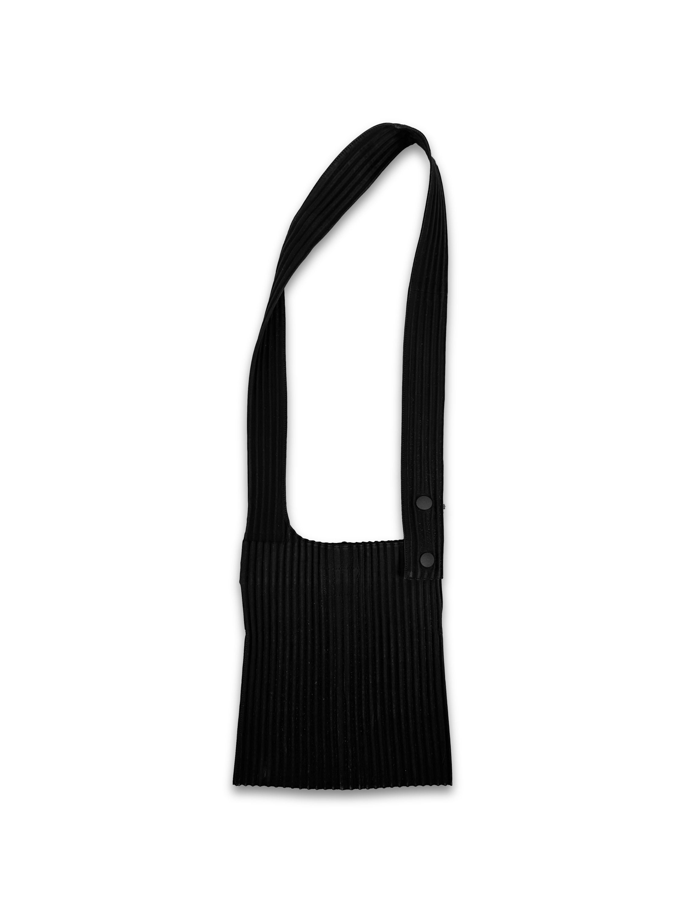 Issey Miyake Homme Plisse Black Pleated Crossbody Shoulder Bag
