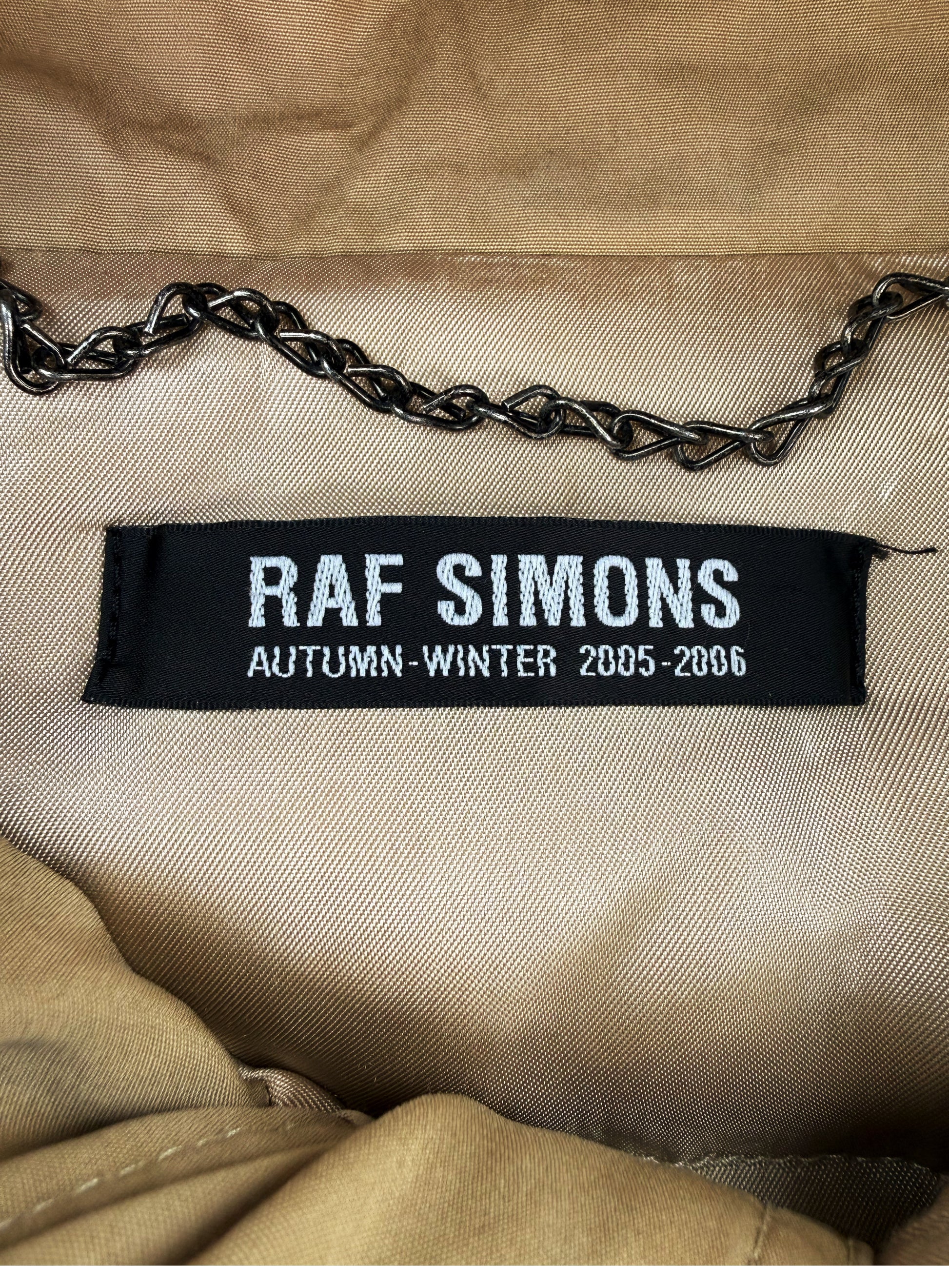 AW05 Raf Simons SAMPLE ‘History of My World’ Beige Puffer Jacket