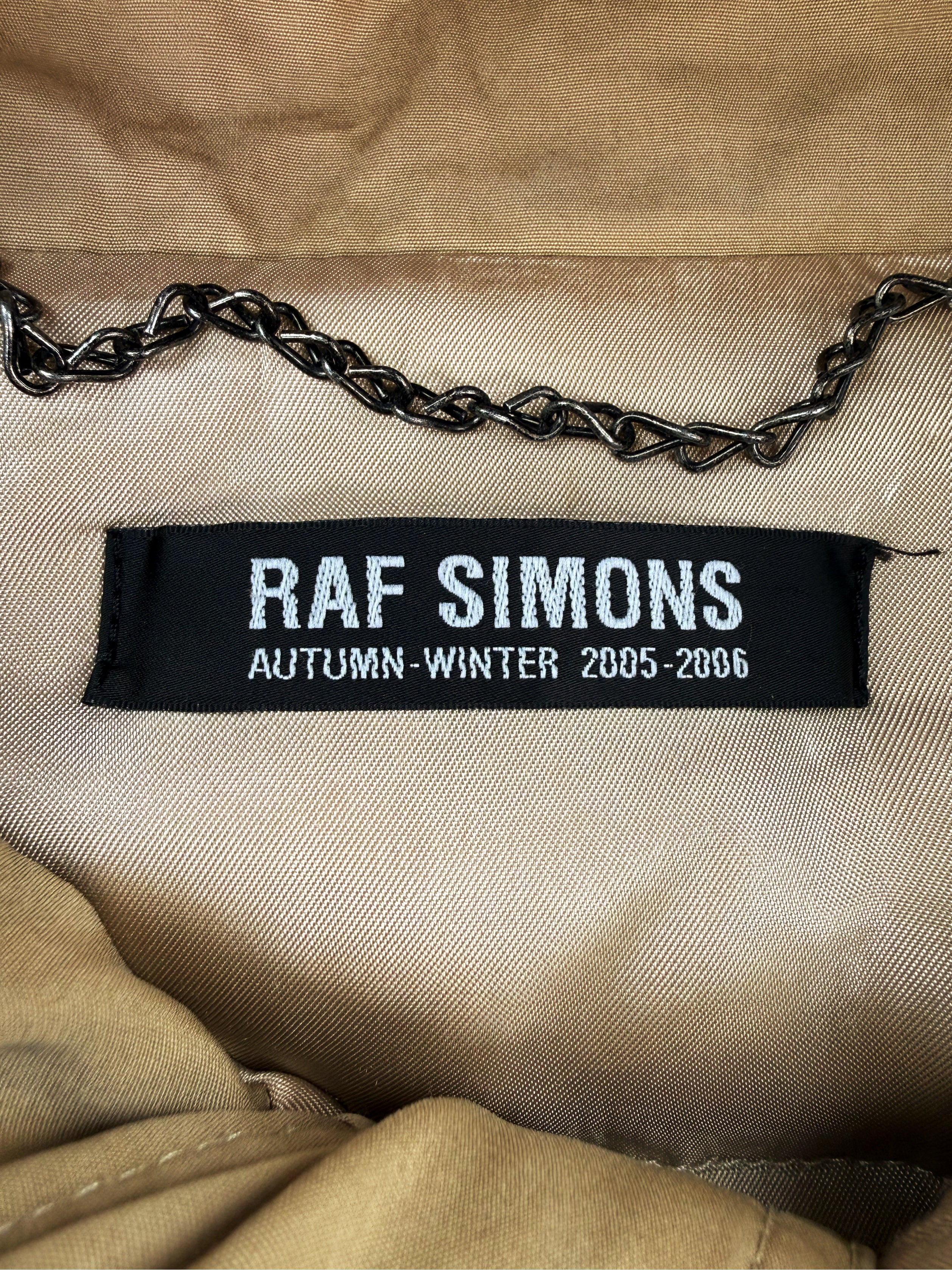 AW05 Raf Simons SAMPLE ‘History of My World’ Beige Puffer Jacket