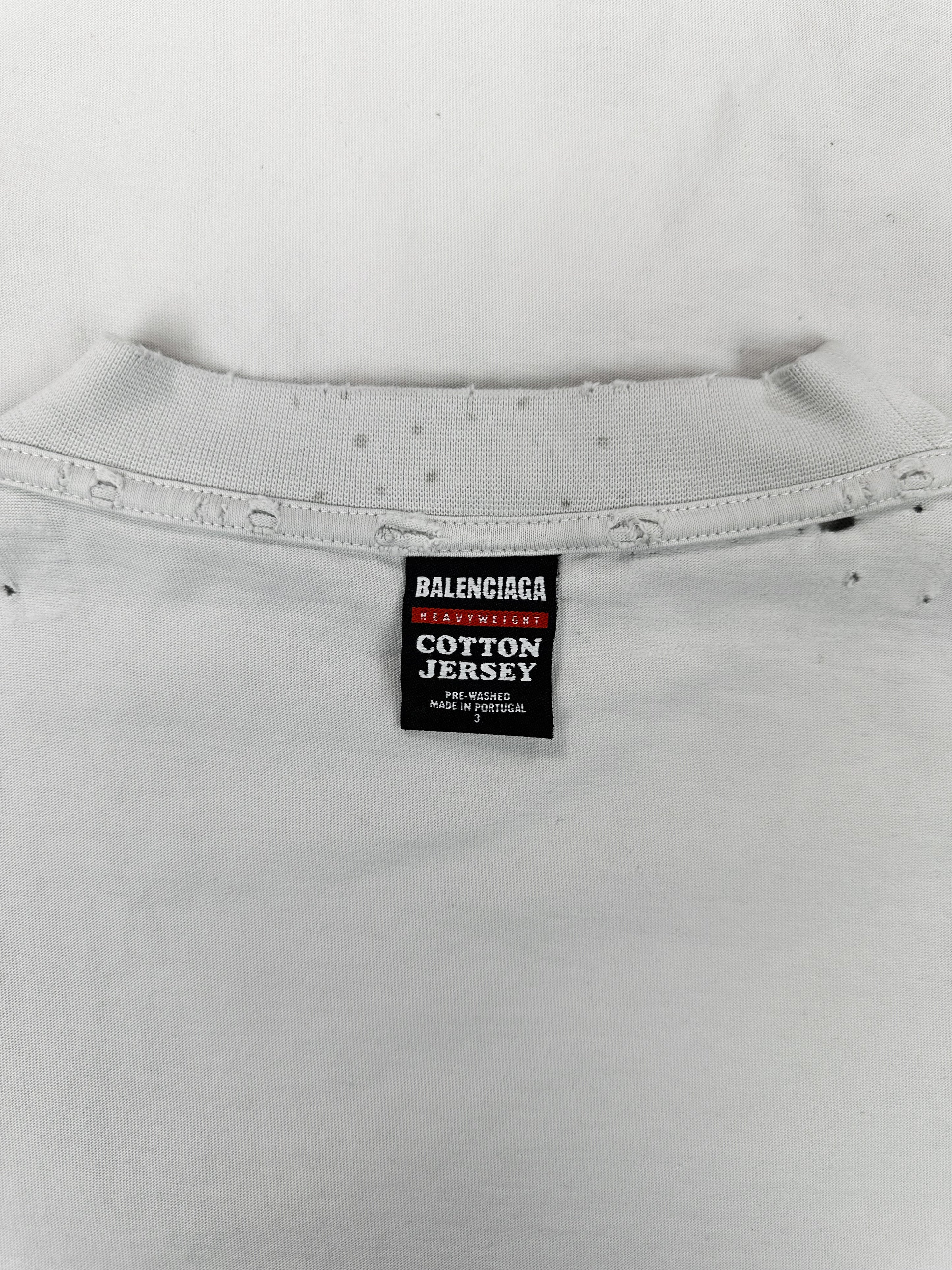 AW24 Balenciaga ‘Internal Use Only’ Inside Out Slogan T-Shirt