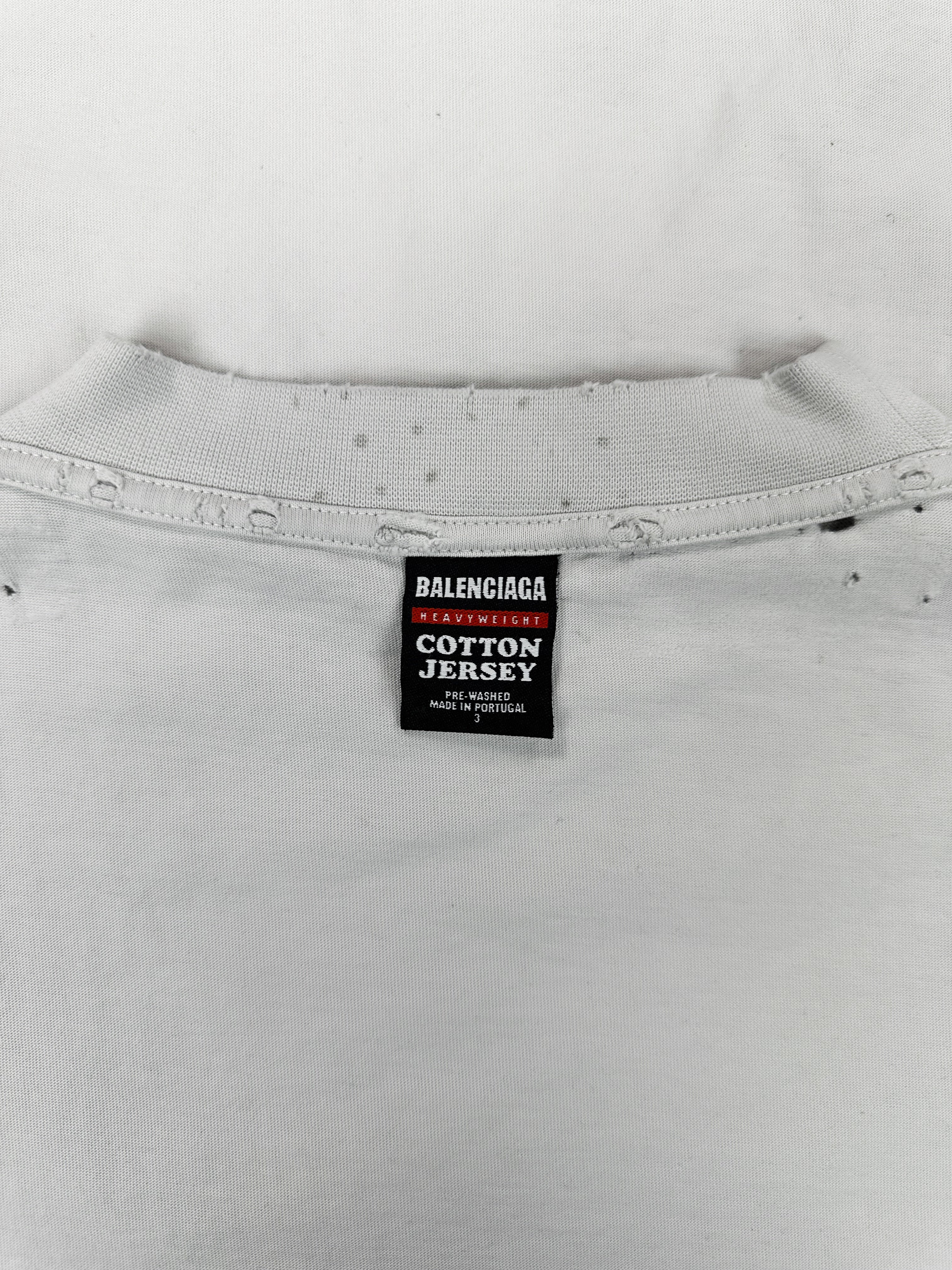 AW24 Balenciaga ‘Internal Use Only’ Inside Out Slogan T-Shirt