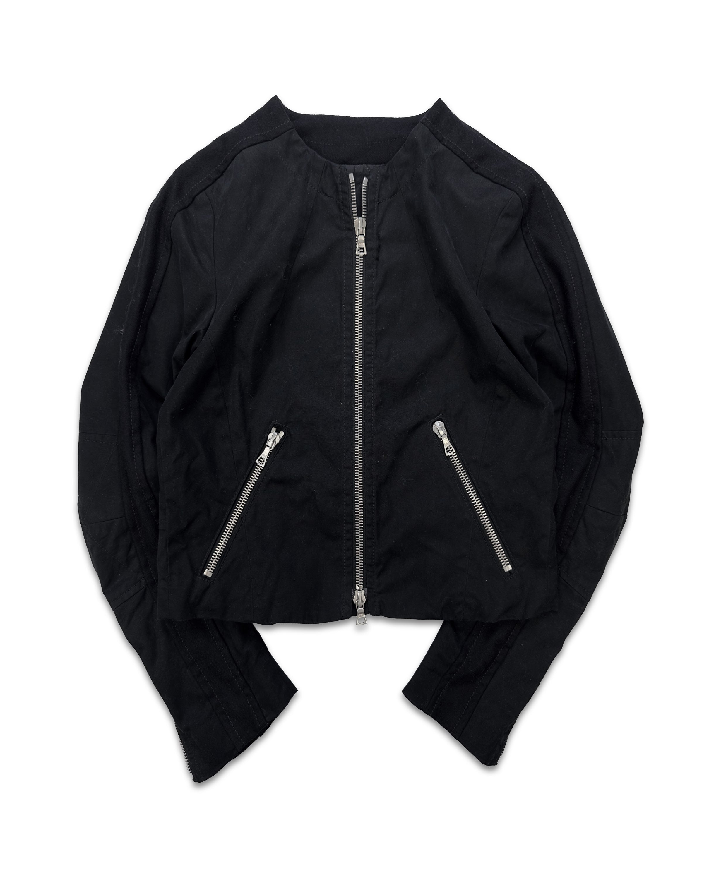 Dries Van Noten ‘Cropped’ Reinforced Dark Blue Bomber Jacket
