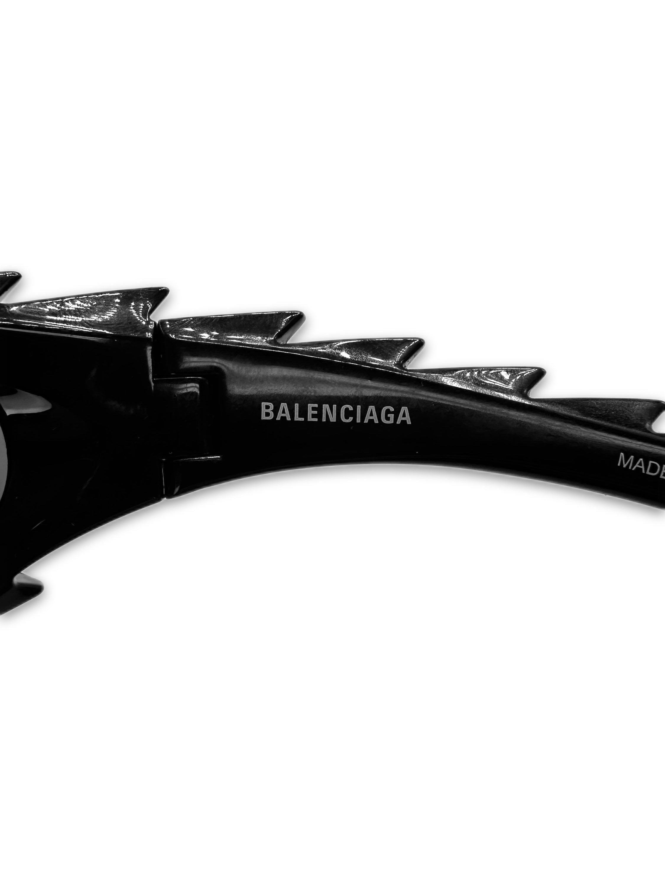 SS23 Balenciaga ‘Spike’ Dark Tint Black Sunglasses