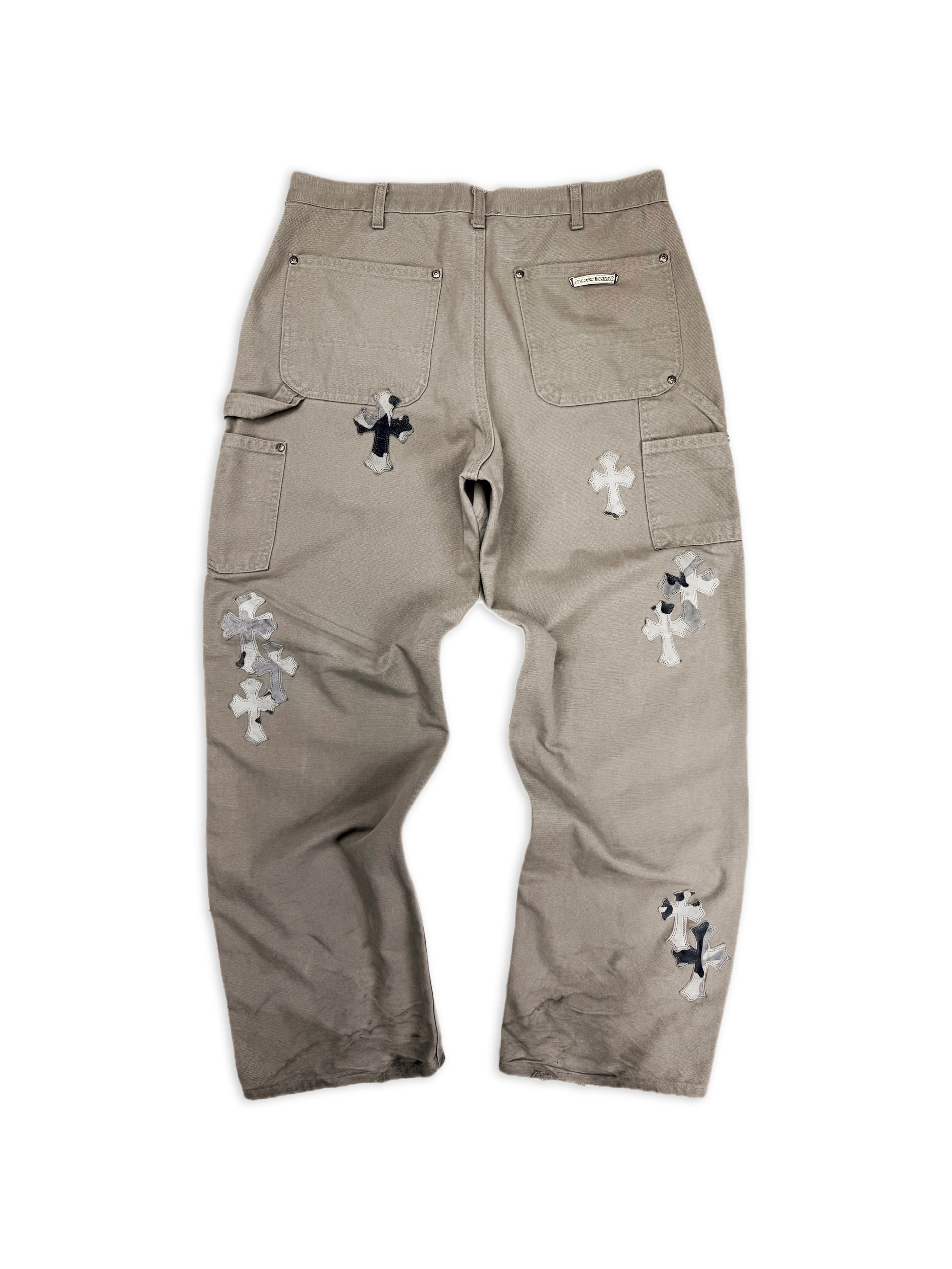 Chrome Hearts x Matty Boy Sex Records Snow Camo Cross Patch Carpenter Jeans