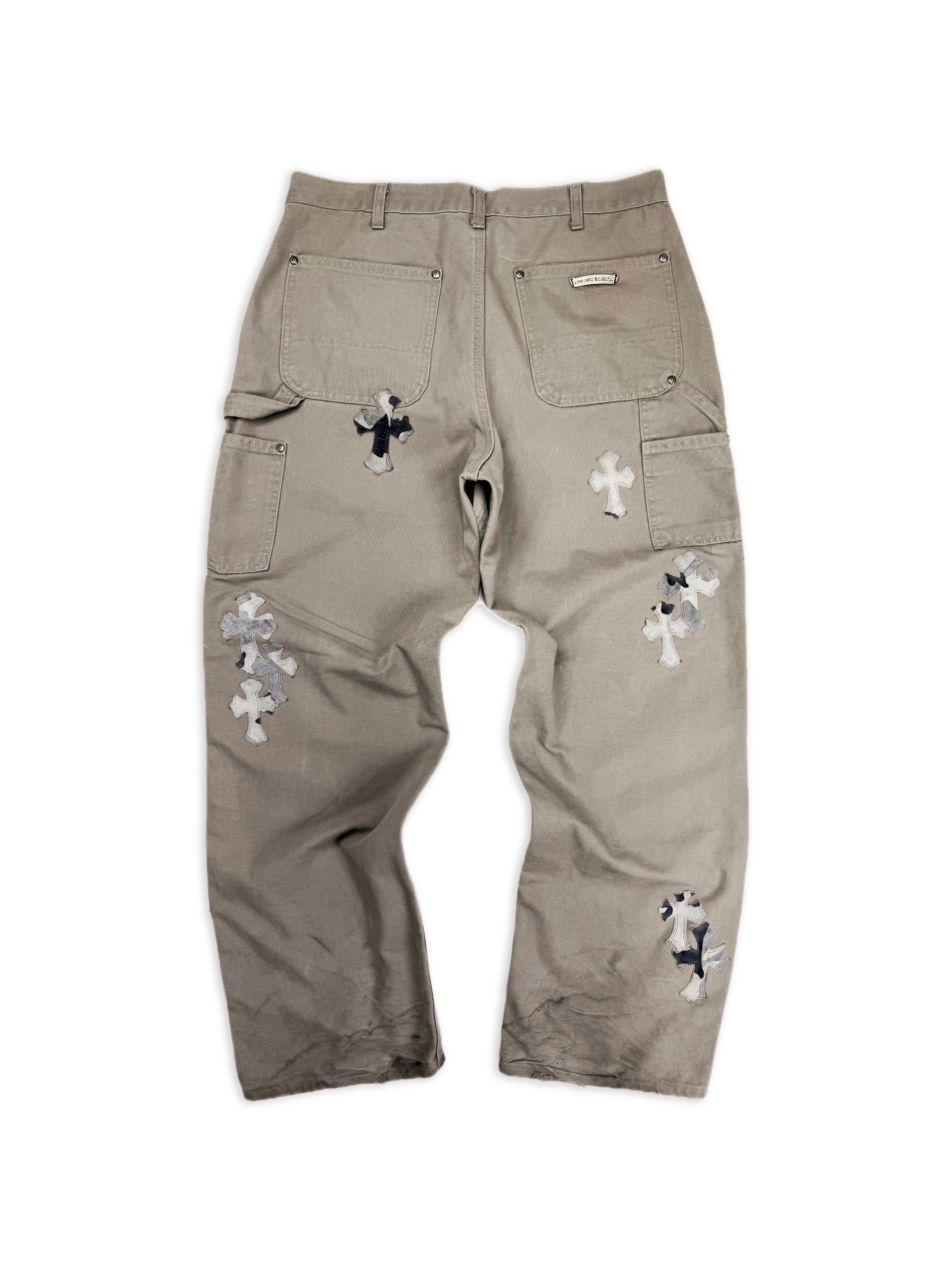 Chrome Hearts x Matty Boy Sex Records Snow Camo Cross Patch Carpenter Jeans