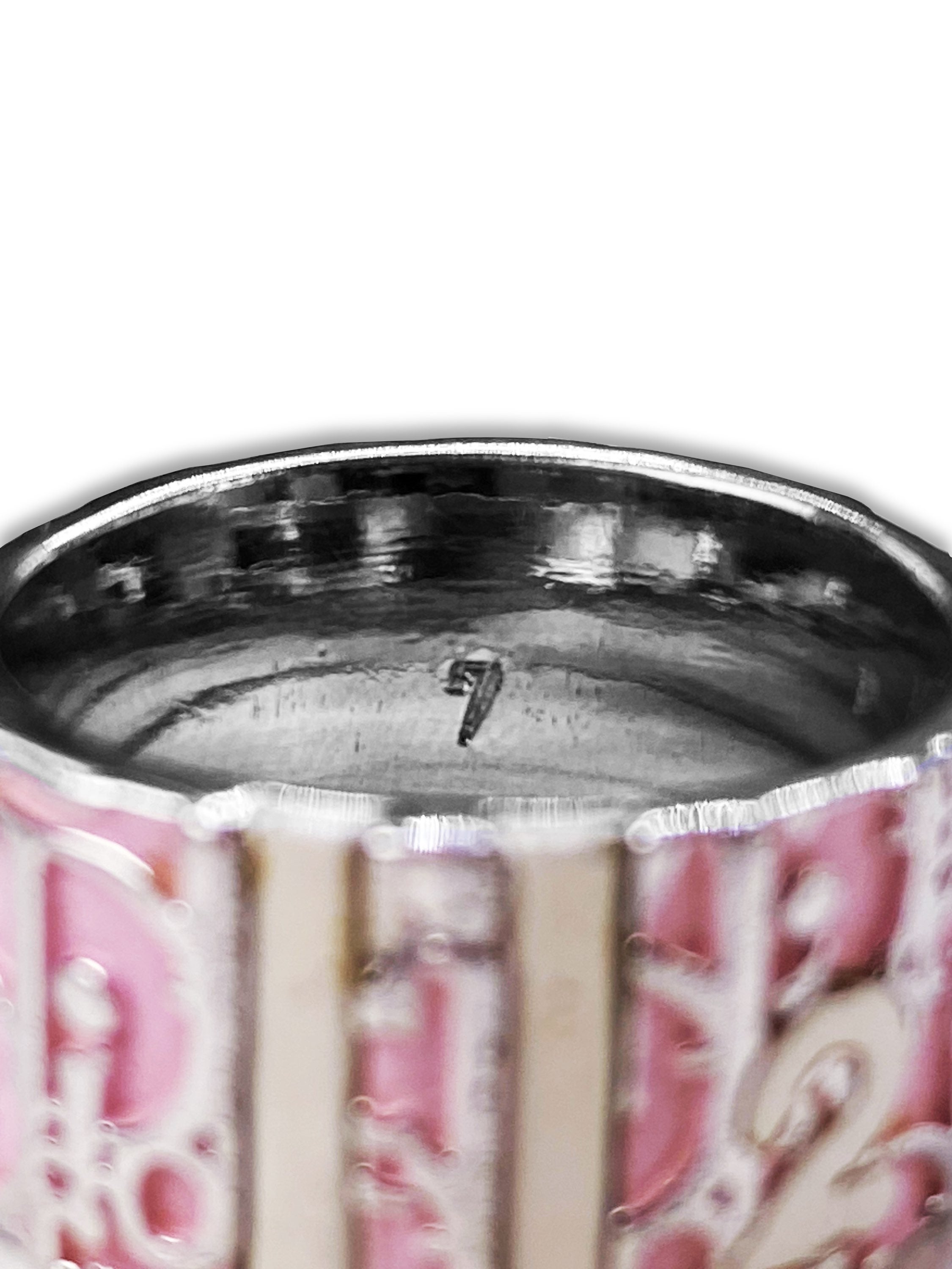 00s Dior ‘2’ Hot Pink Trotter Monogram Ring