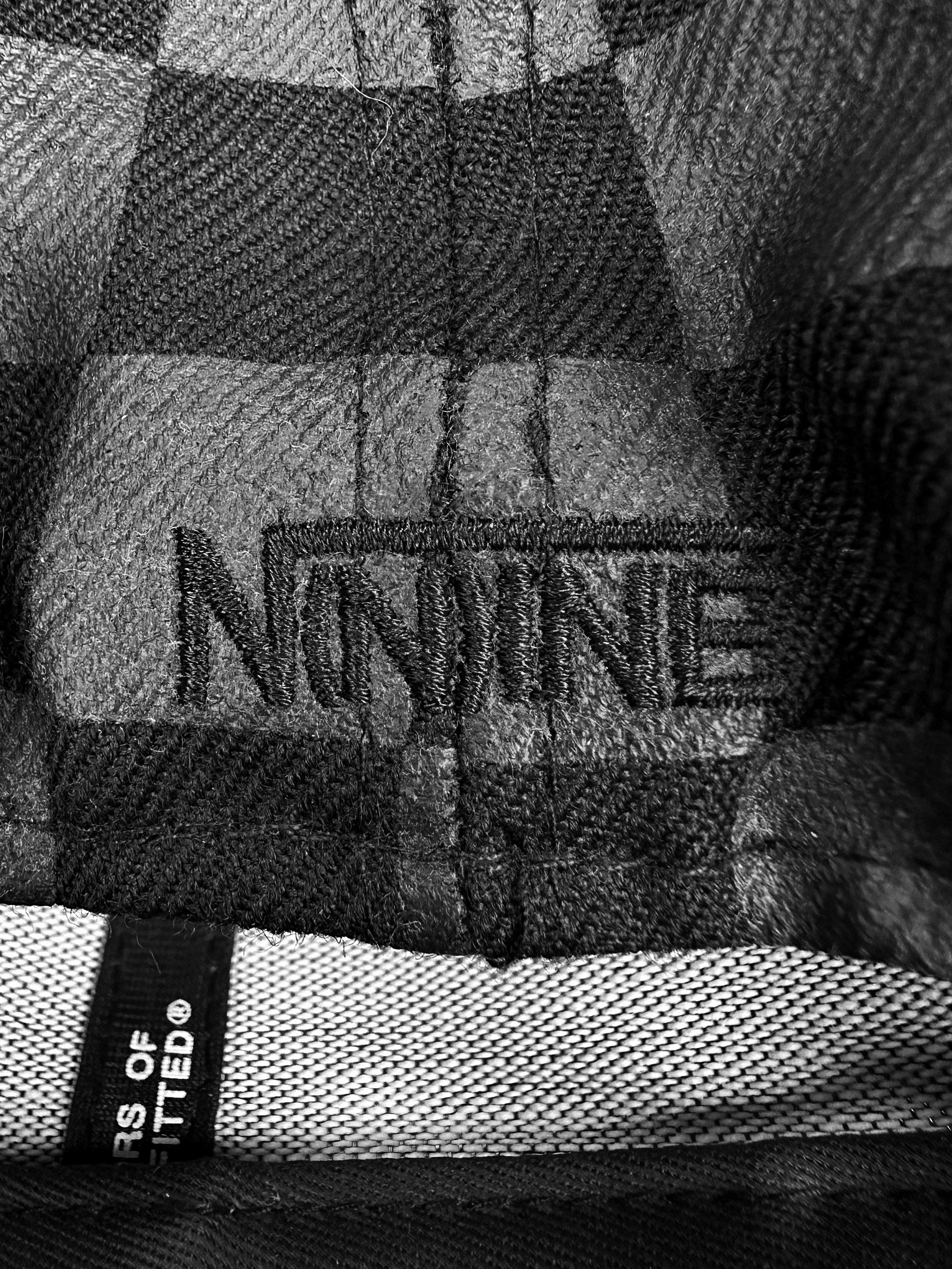 2009 Number (N)ine ‘Angel Wings’ Embroidered Checkered Fitted Hat