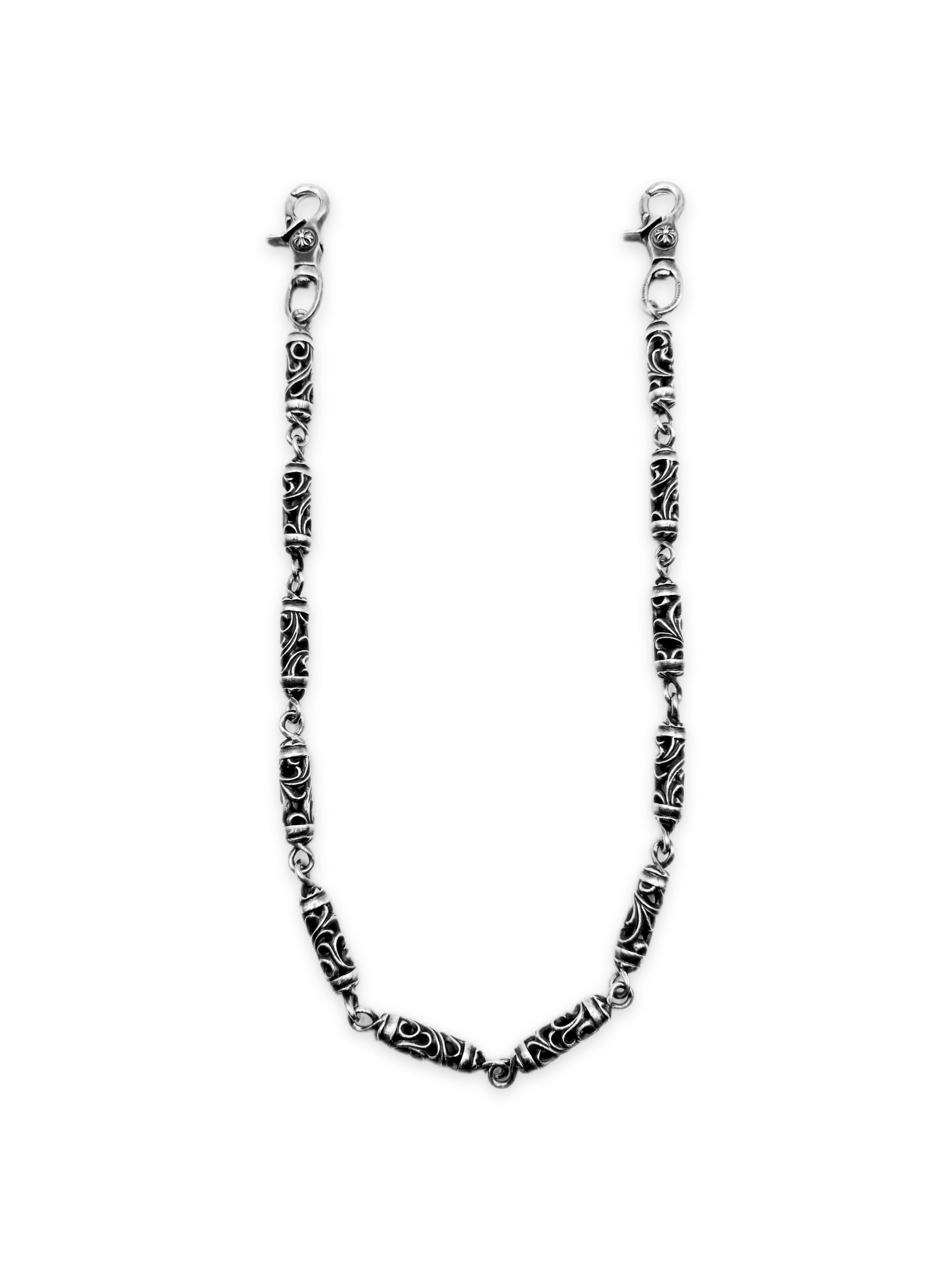 Chrome Hearts Roller Barrel 31 in Double Lobster Clasp .925 Wallet Chain