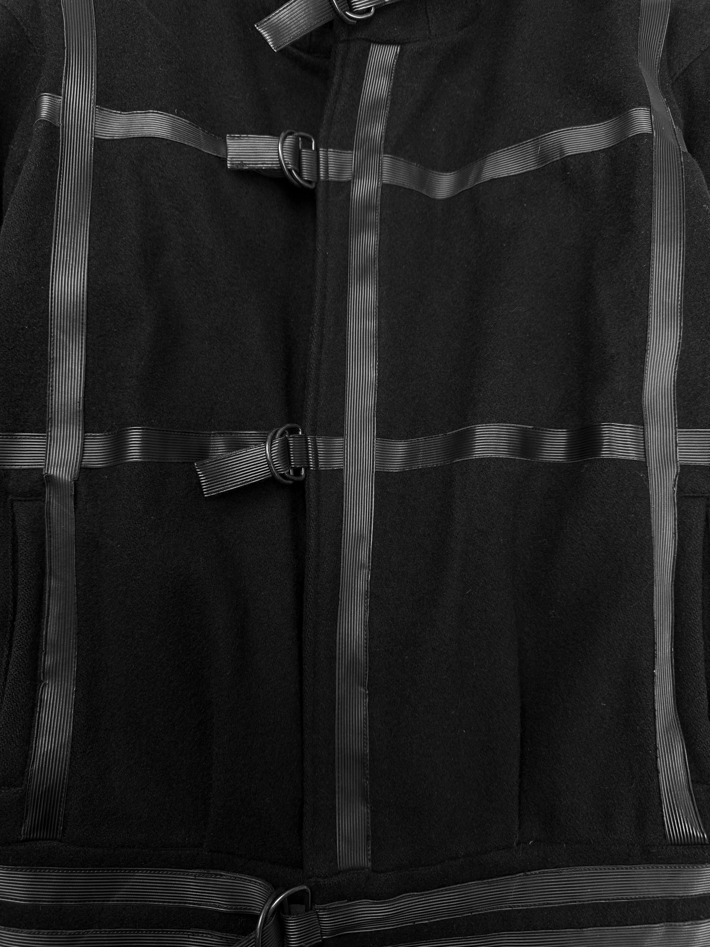 AW02 Raf Simons ‘Virginia Creeper’ Multi-Strap Wool Bondage Jacket