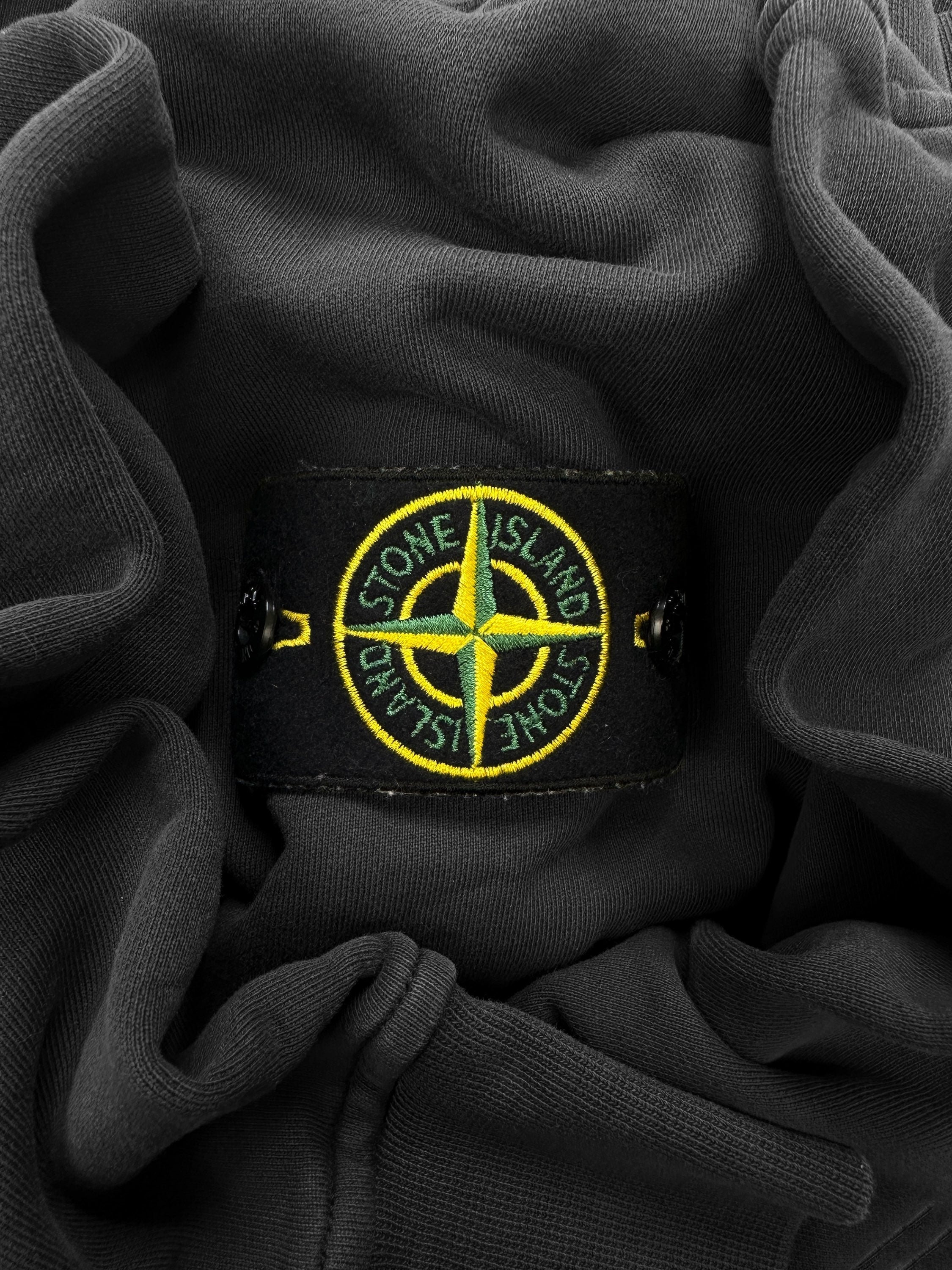 Stone Island ‘Compass’ Patch Slate Grey Heavy Weight Crewneck
