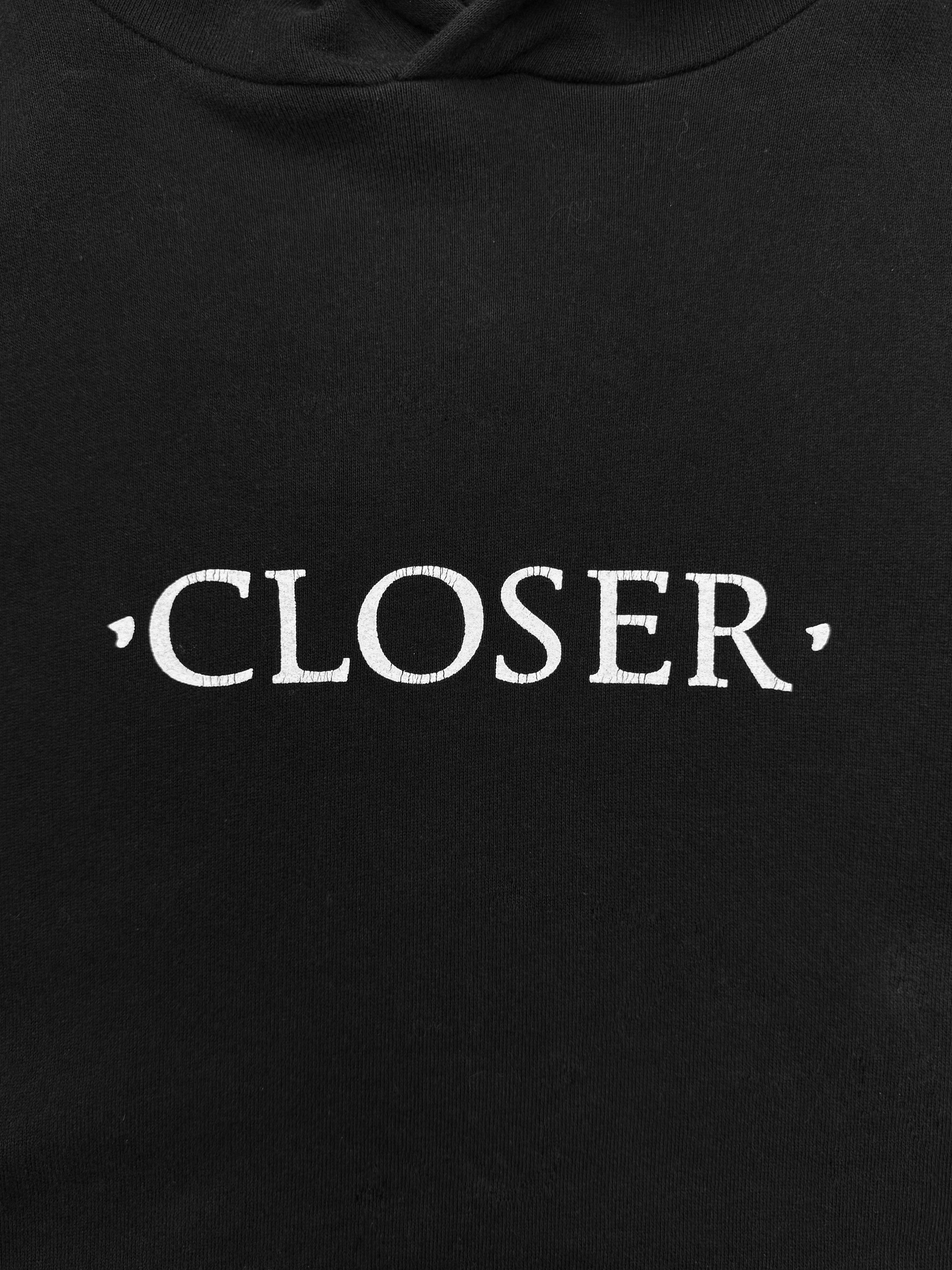 AW03 Raf Simons ‘Closer’ Slogan Black Hoodie