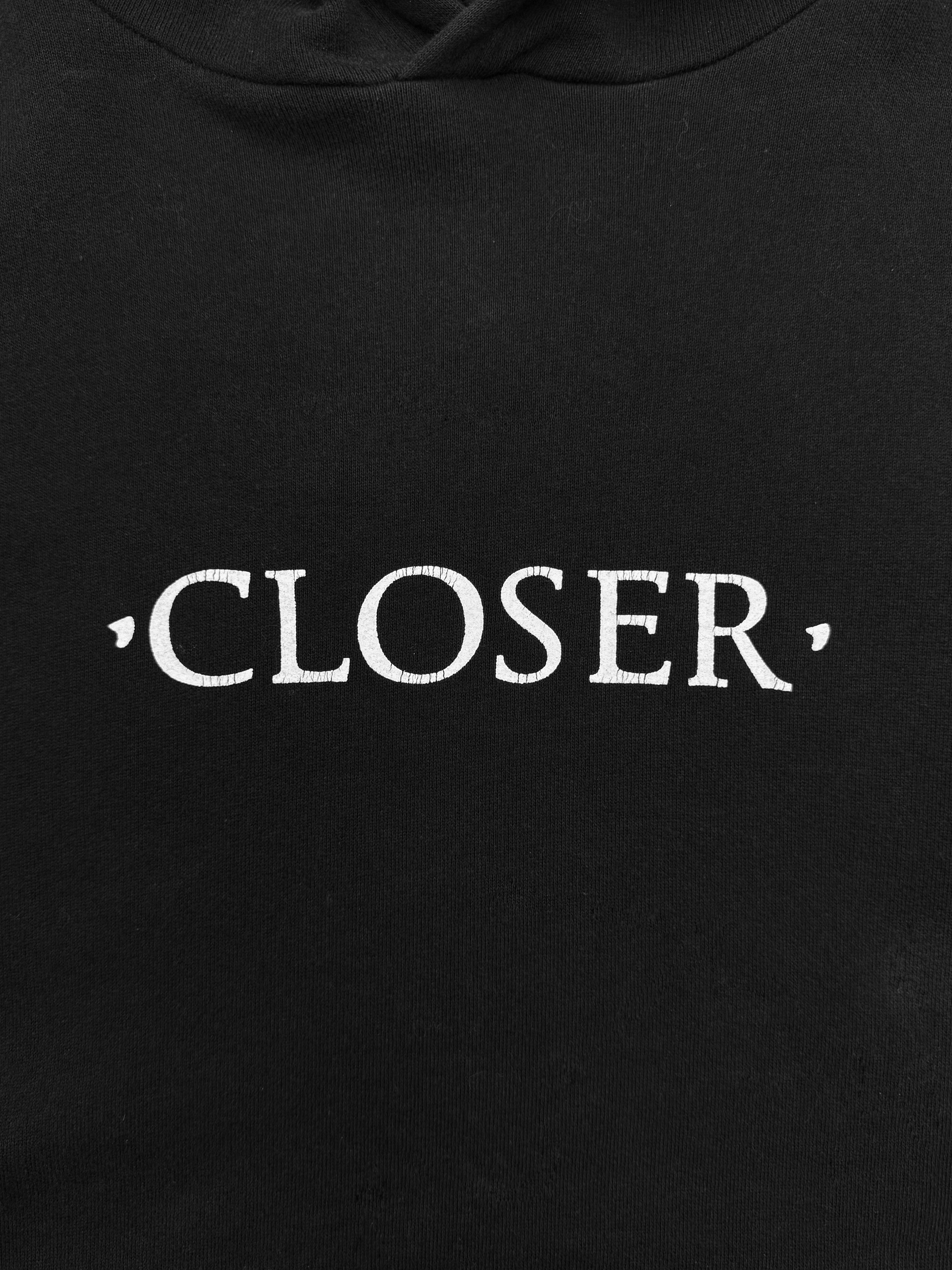 AW03 Raf Simons ‘Closer’ Slogan Black Hoodie