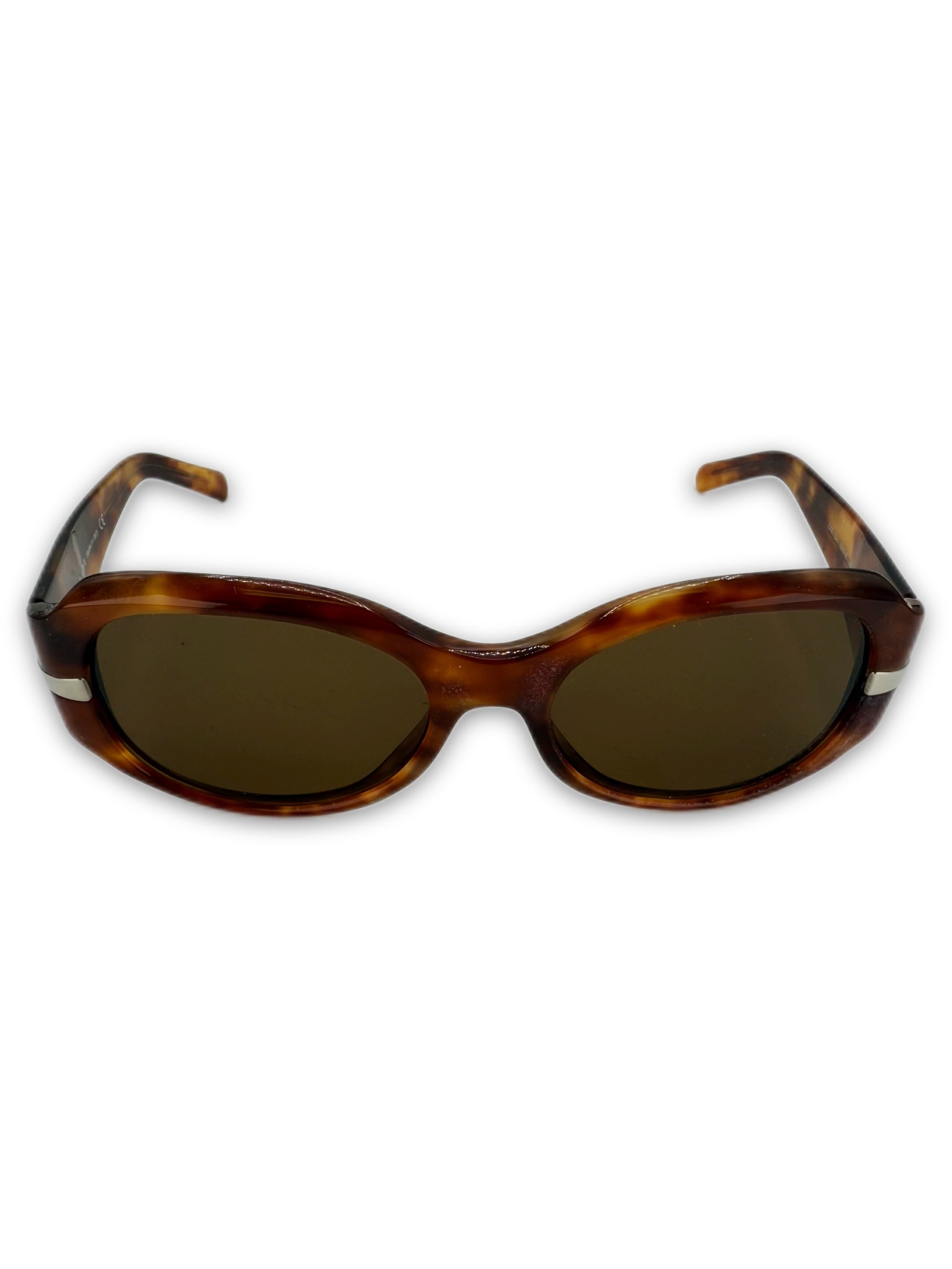 Prada Tortoise Shell Oval Frame Tinted Sunglasses