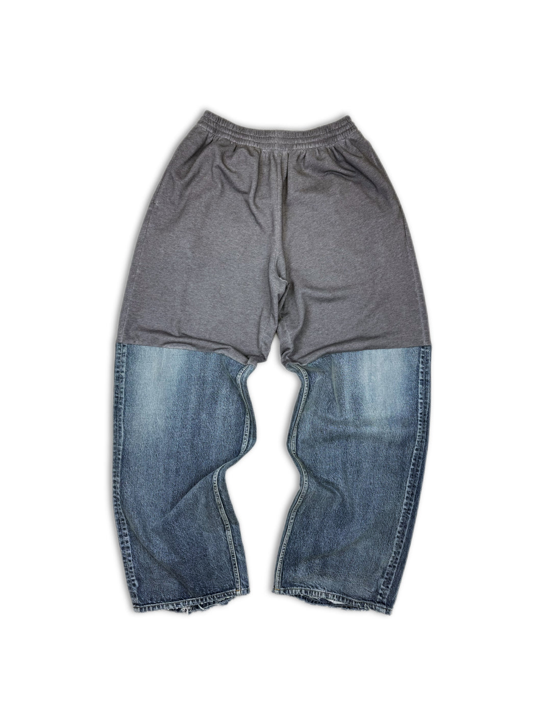 SS23 Balenciaga ‘Mudshow’ Hybrid Light Wash Denim Sweat Pants