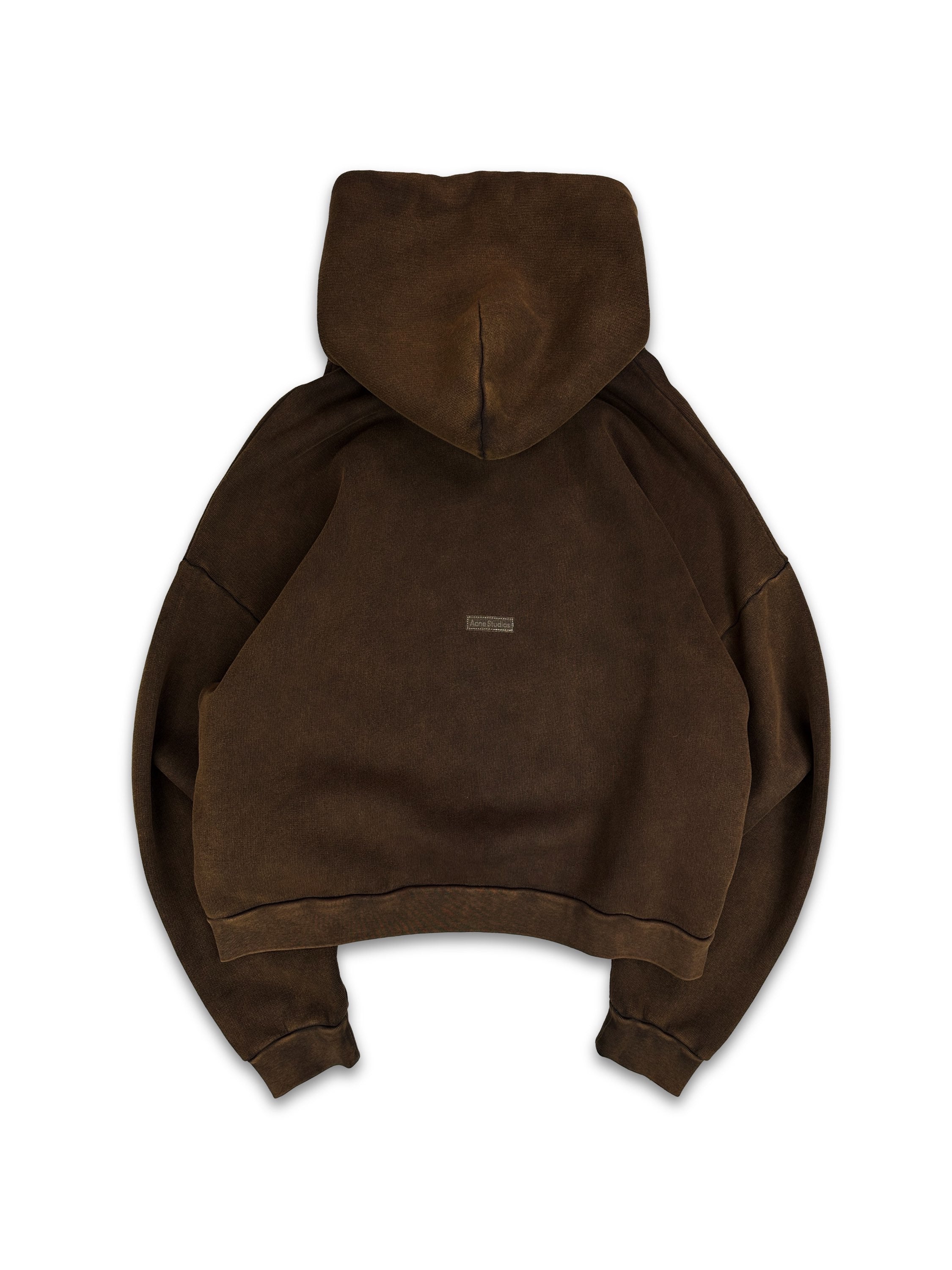 Acne Studios Dark Brown Cropped Heavy Weight Hoodie