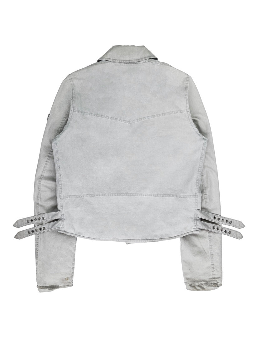 SS04 Raf Simons “MTCBU” Cotton Cargo Pocket Biker Jacket