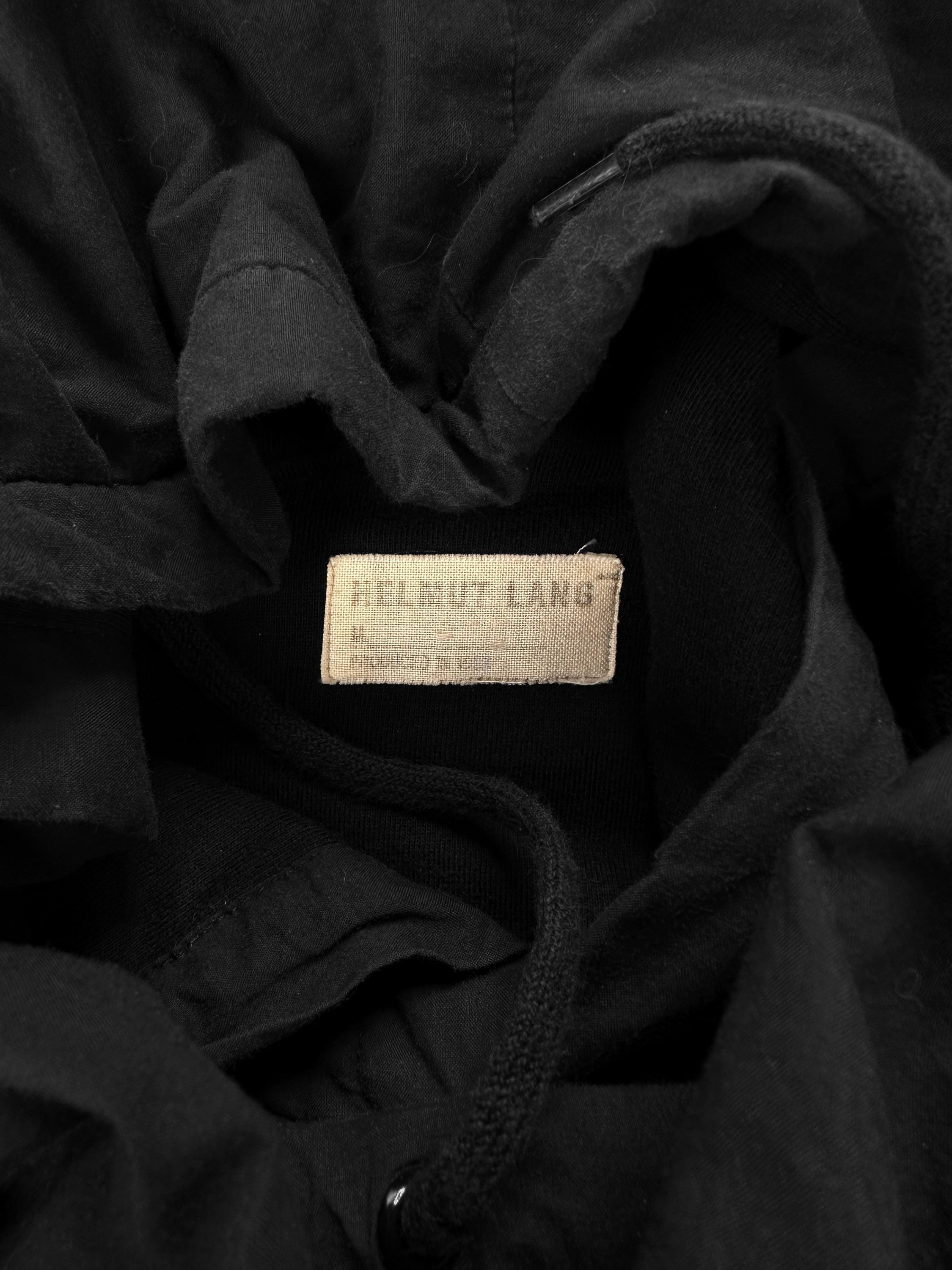 AW98 Helmut Lang Black Padded Double Layered Hoodie