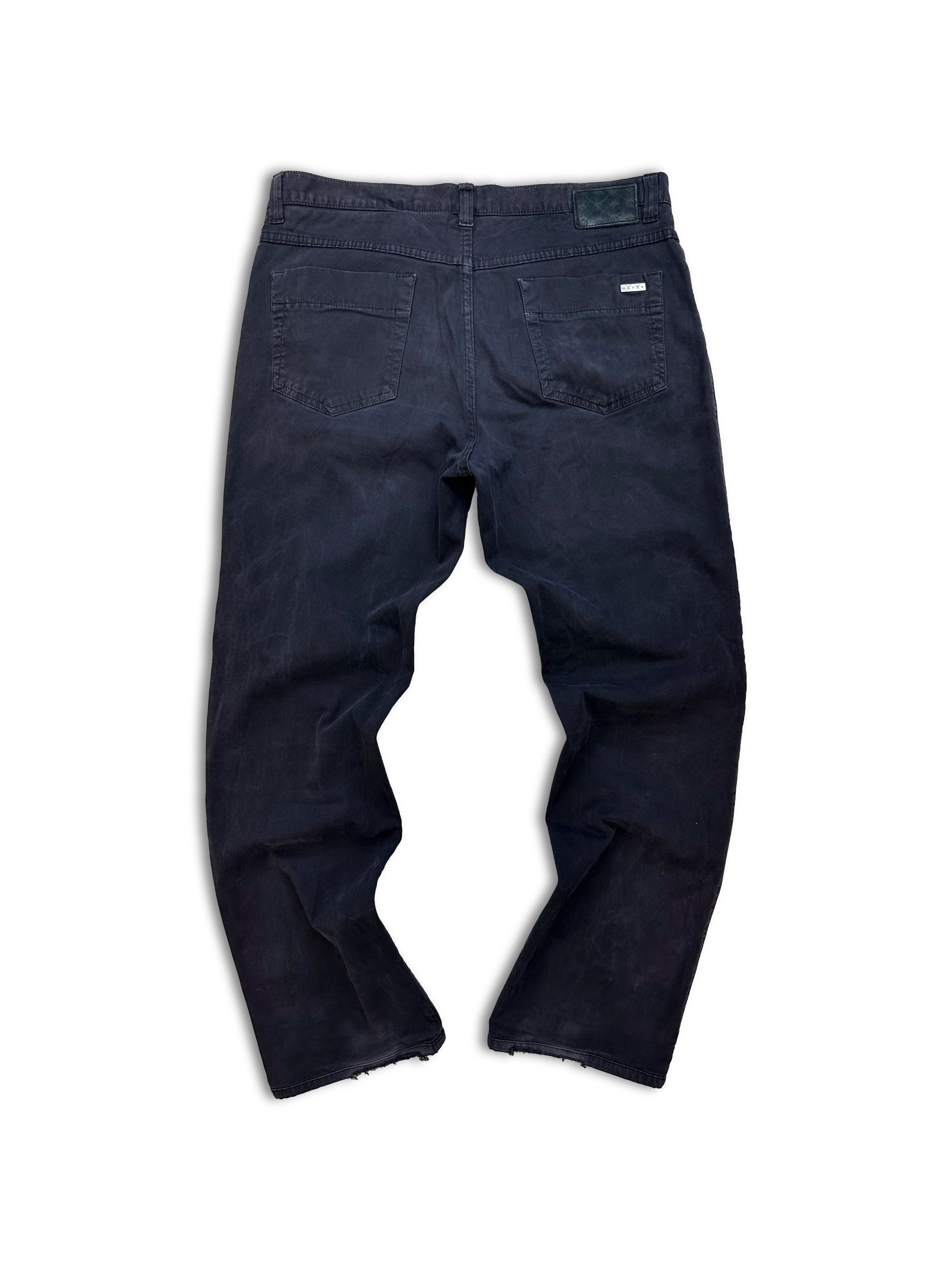 90s Versace Dark Wash ‘V’ Logo Wide Cut Denim