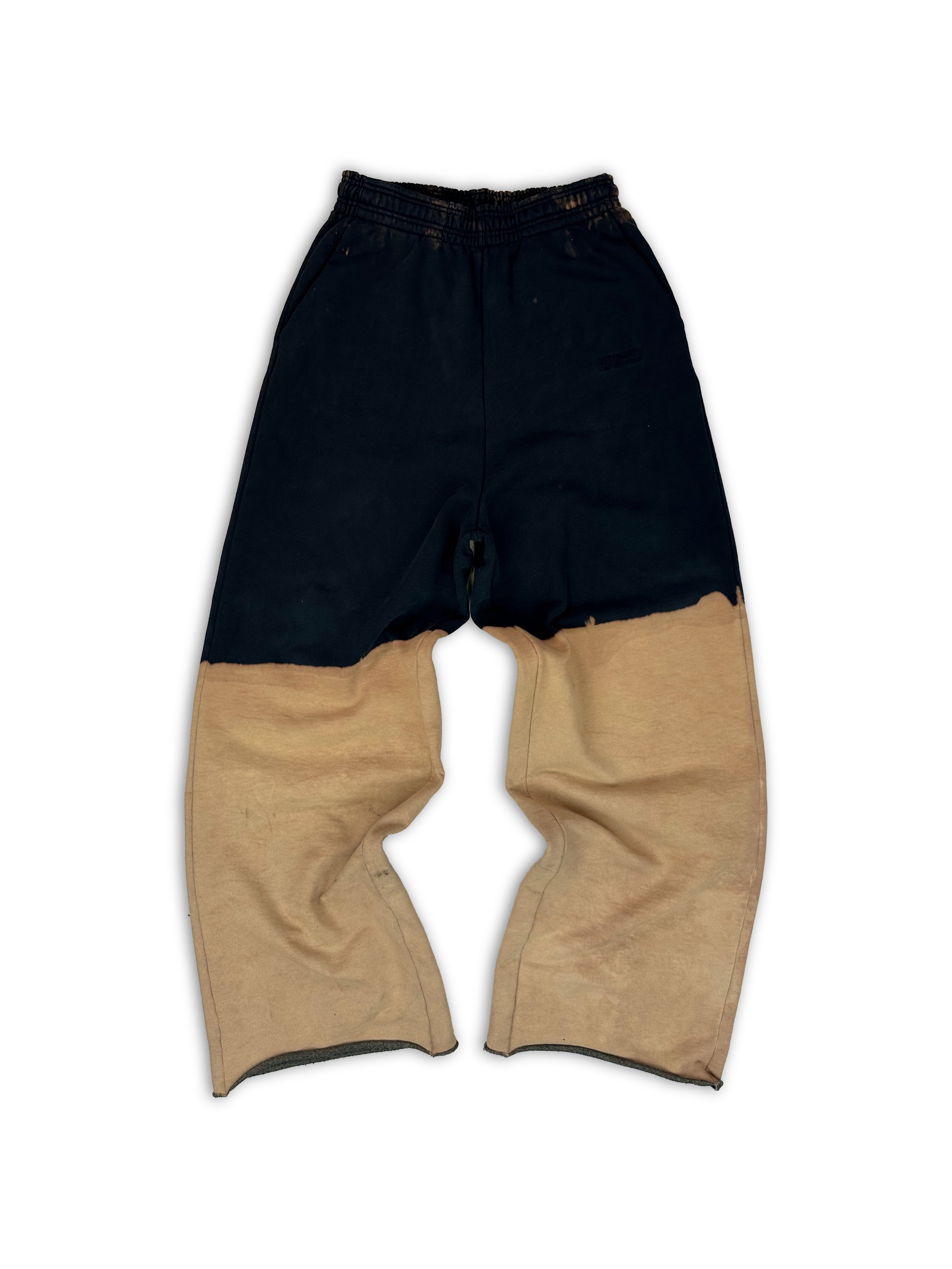 Vetements Homme Bleach Dip-Dye Wide Cut Baggy Sweat Pants