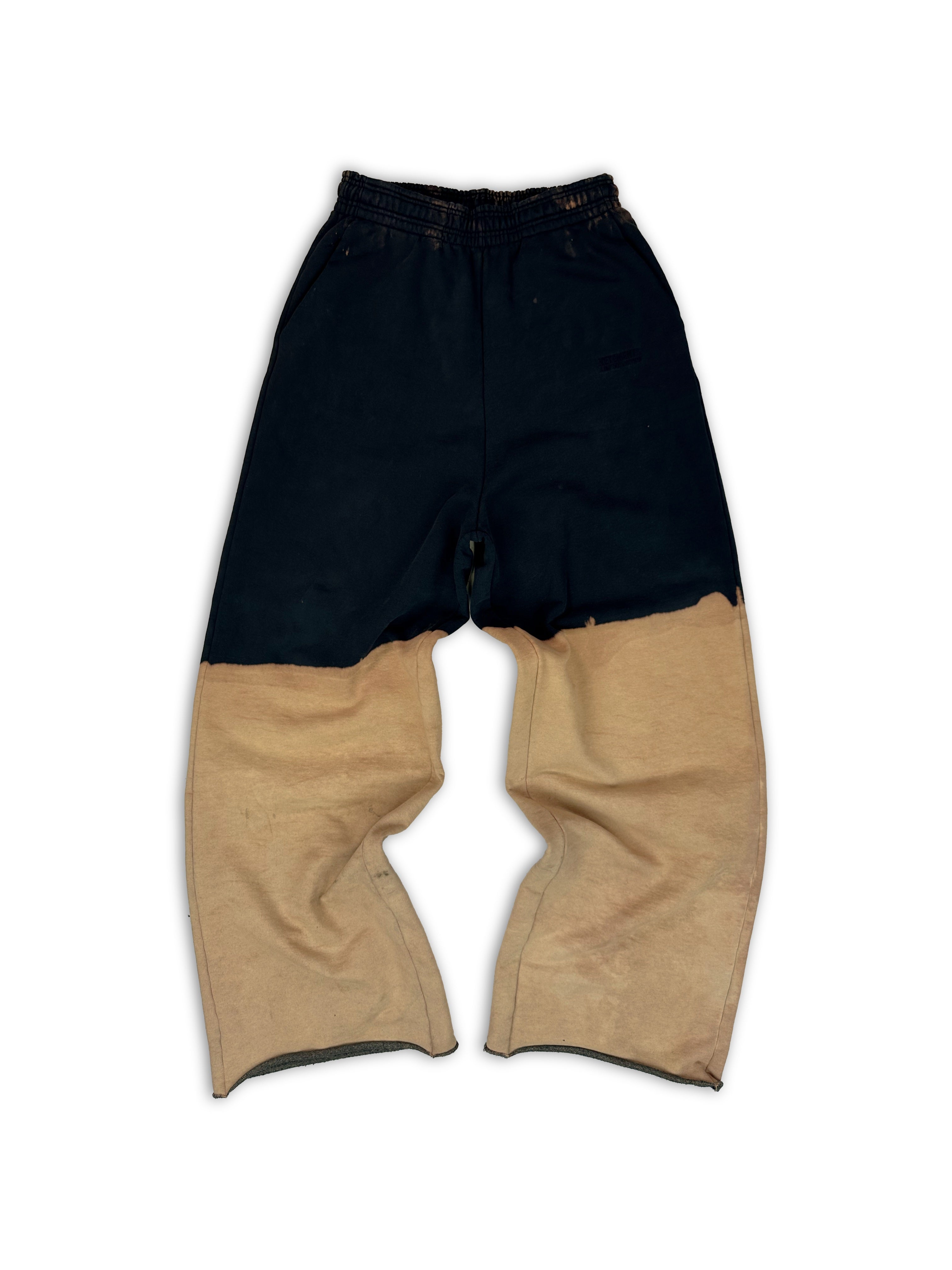 Vetements Homme Bleach Dip-Dye Wide Cut Baggy Sweat Pants