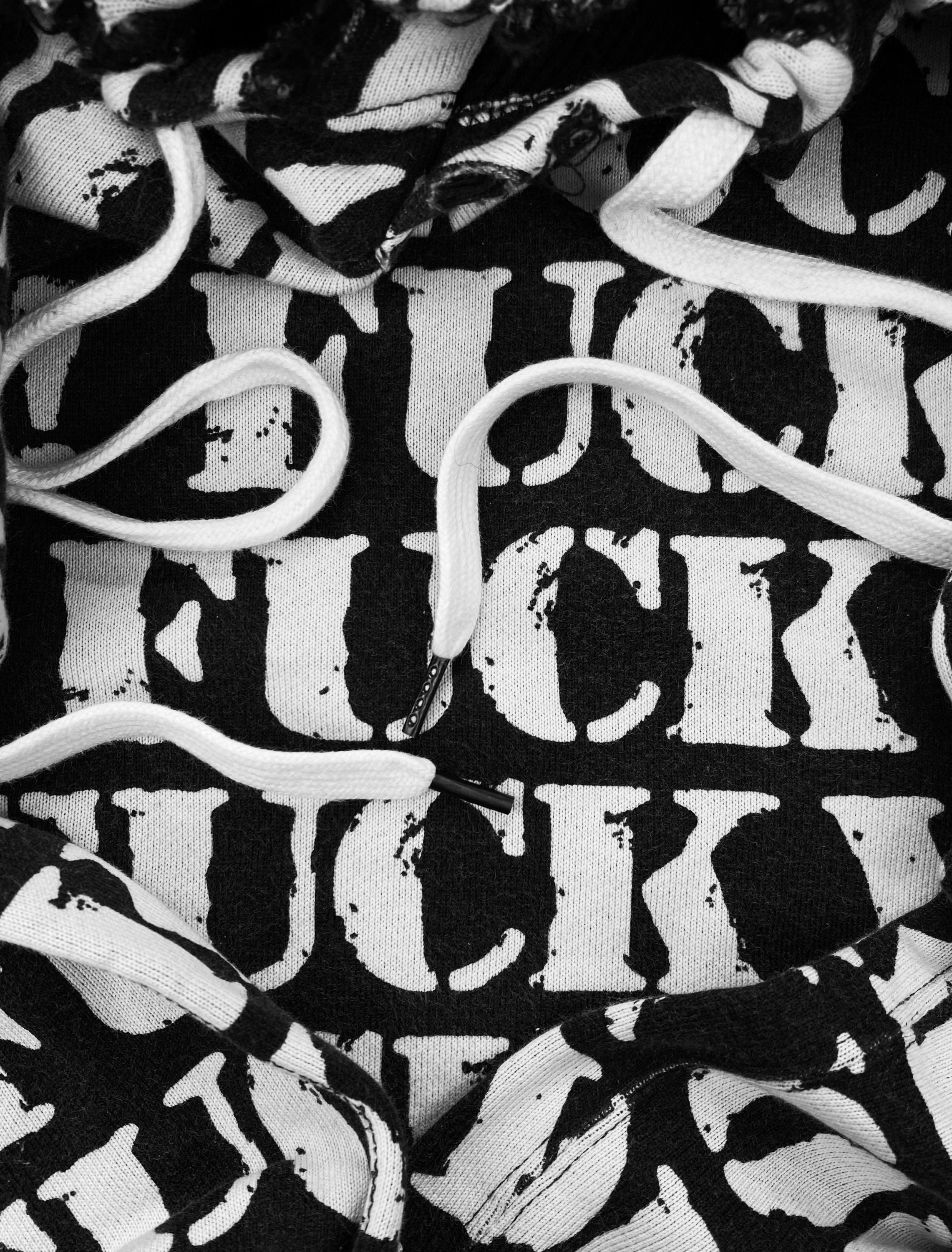 SS06 Number (N)ine ‘Fuck You!’ Full Print Script Hoodie