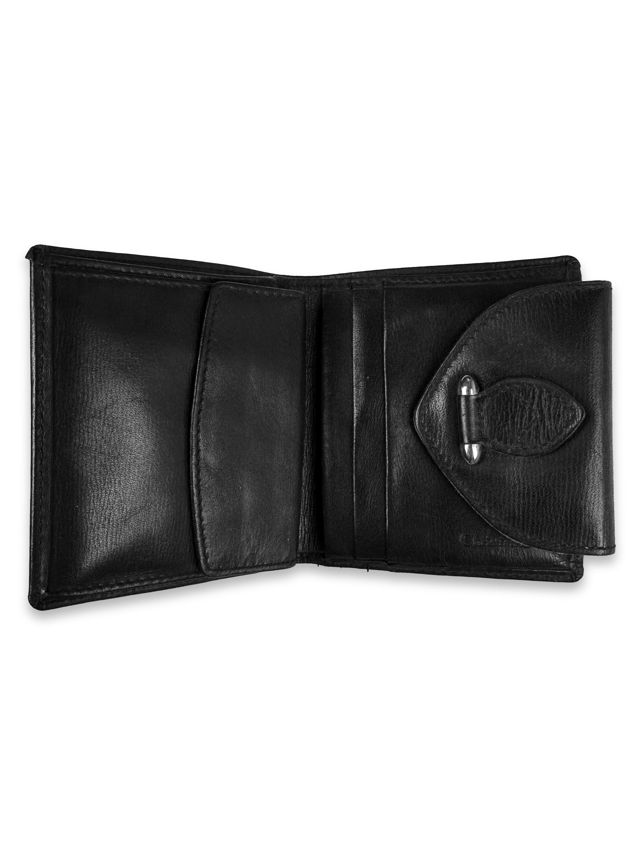 00s Dior Black Trotter Monogram Leather Bifold Wallet