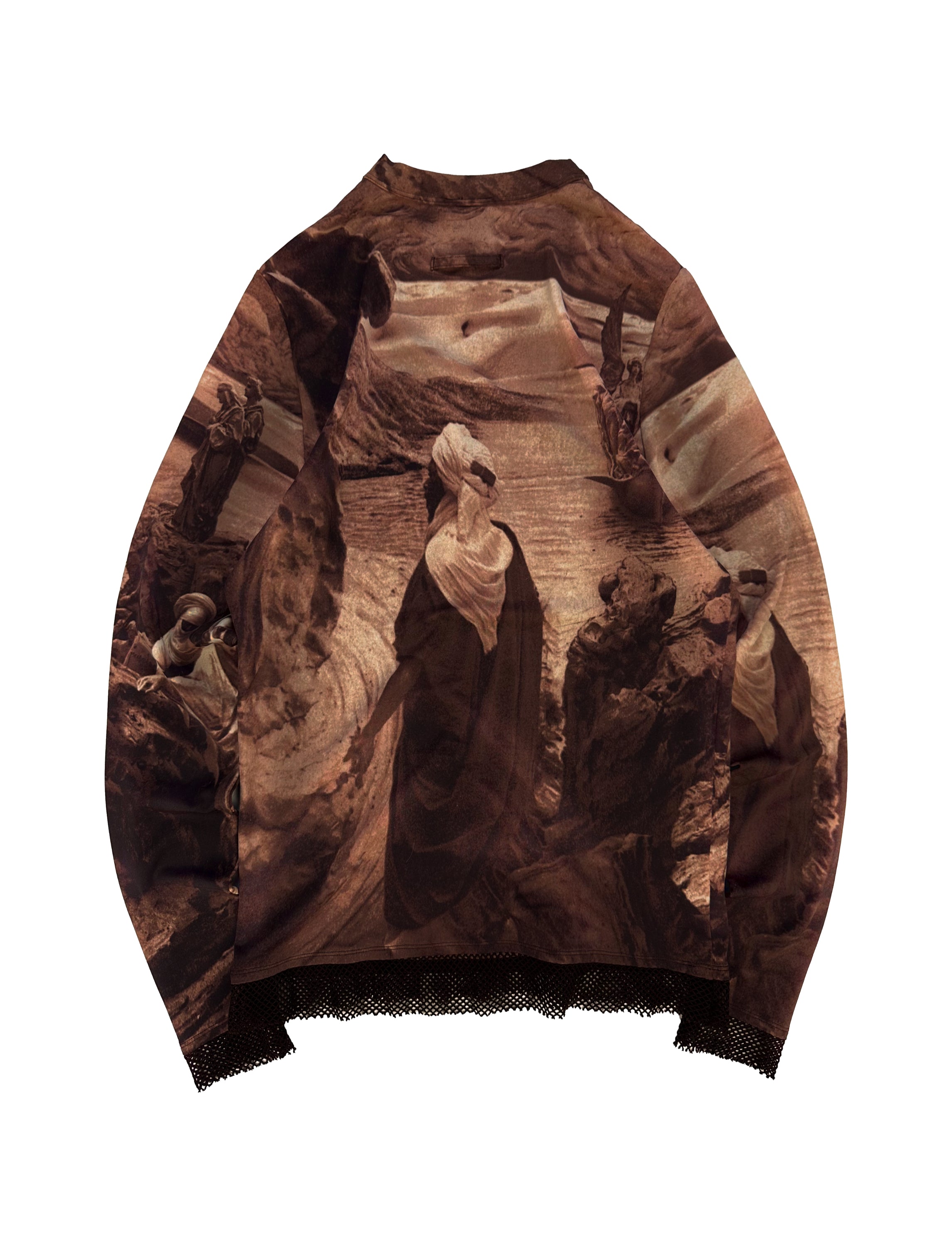 SS98 Jean Paul Gaultier ‘Bedouins’ Mesh Tattoo Longsleeve Shirt