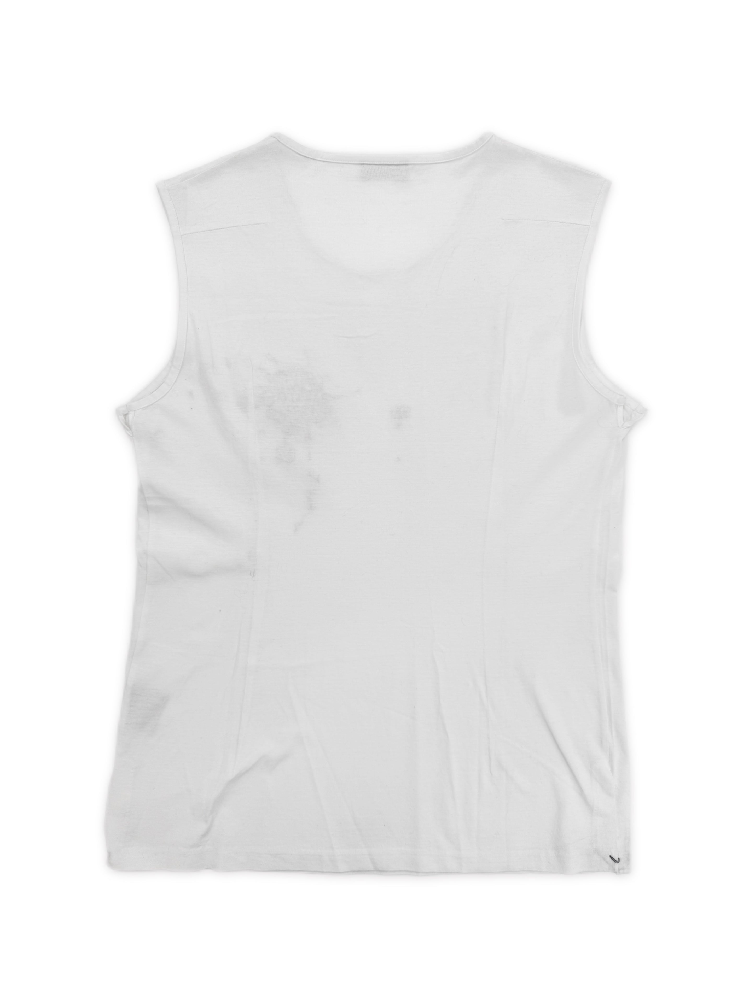 SS02 Dior Homme ‘Blood Wound’ Hedi Slimane Boys Don’t Cry White Beaded Tank Top