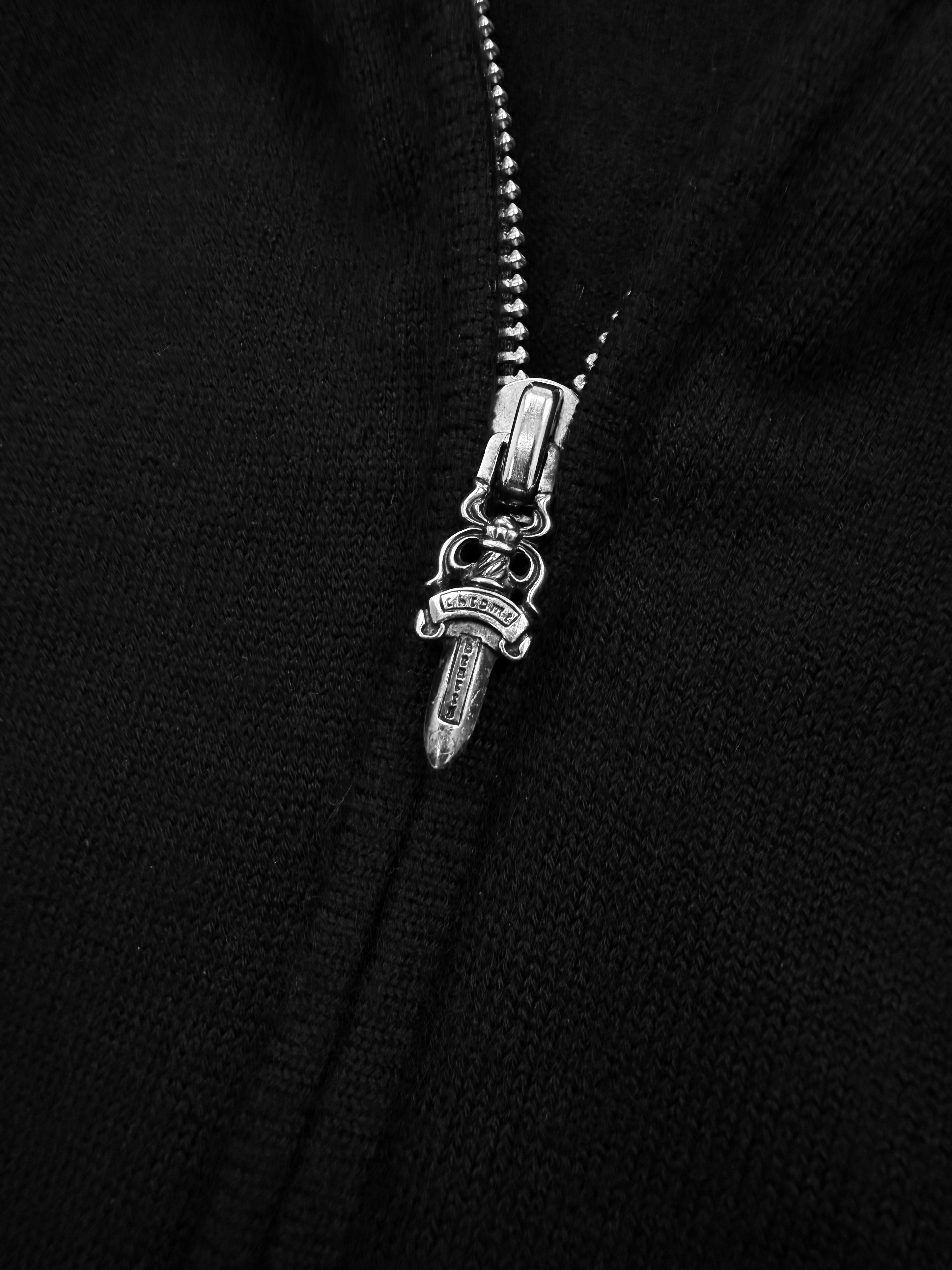 Chrome Hearts Flooded Patch Cashmere Dagger Zip-up Hoodie