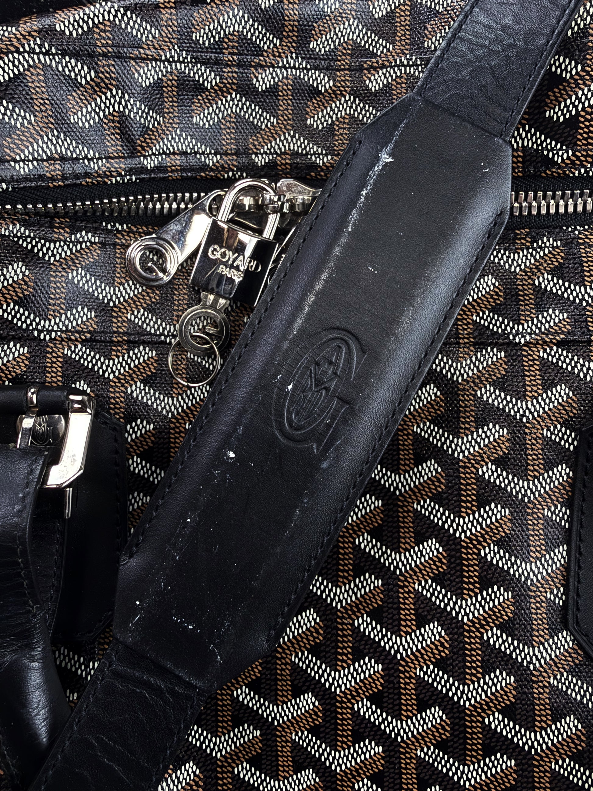 Goyard Croisiere 50 Goyardine Leather Trim Duffle Bag