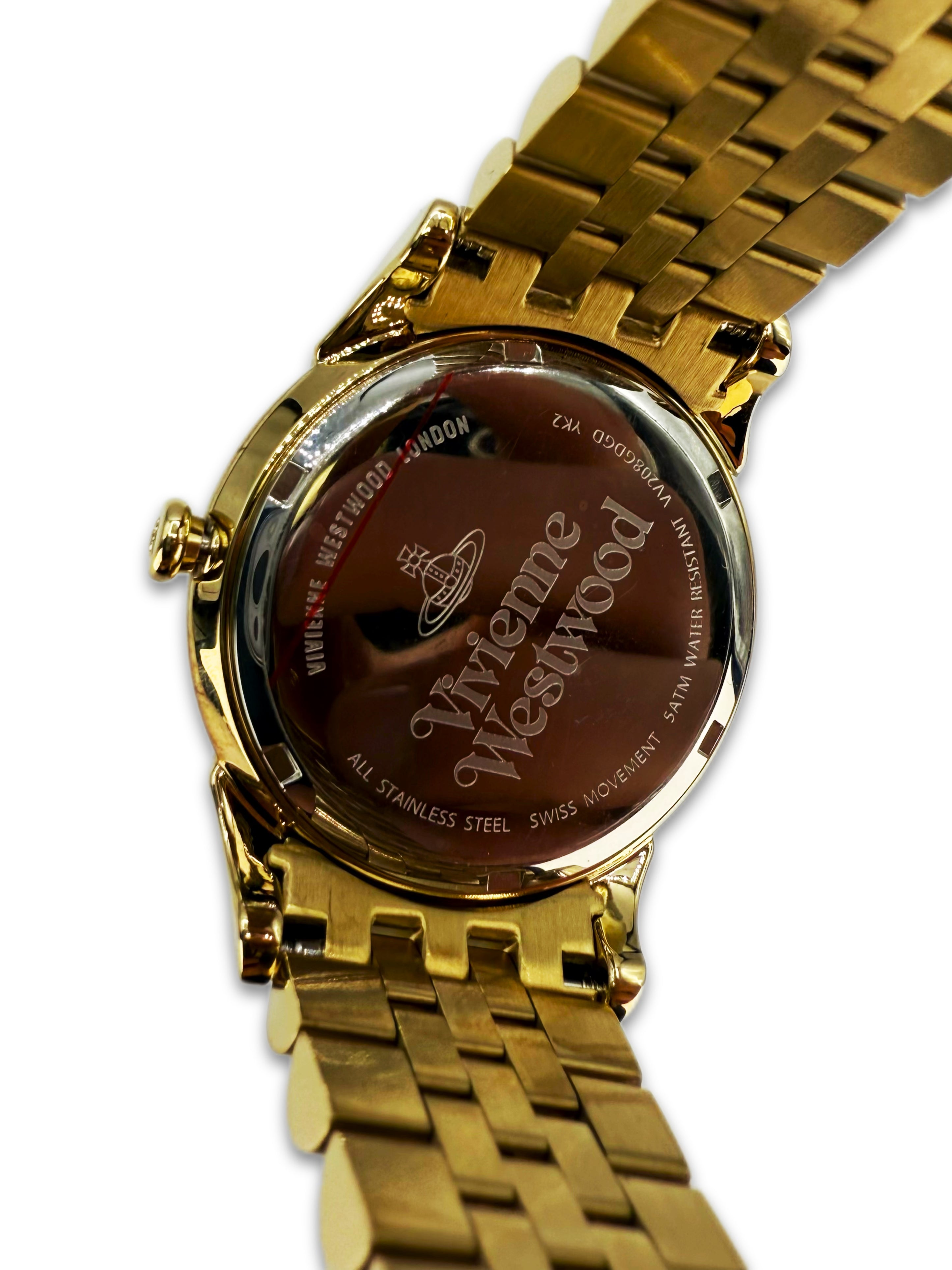 Vivienne Westwood Gold Two Tone Orb Swarovski Crystal Watch