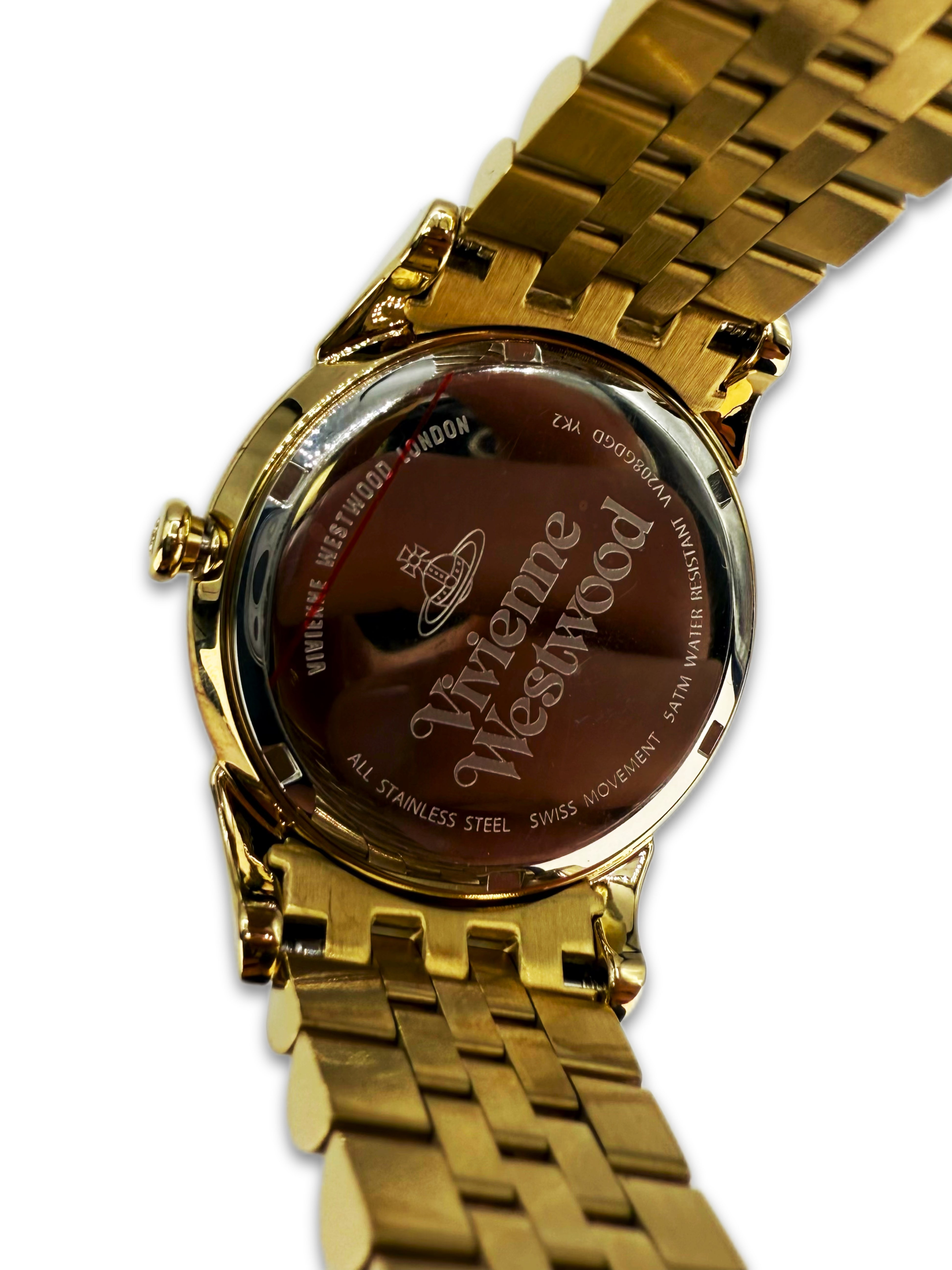 Vivienne Westwood Gold Two Tone Orb Swarovski Crystal Watch