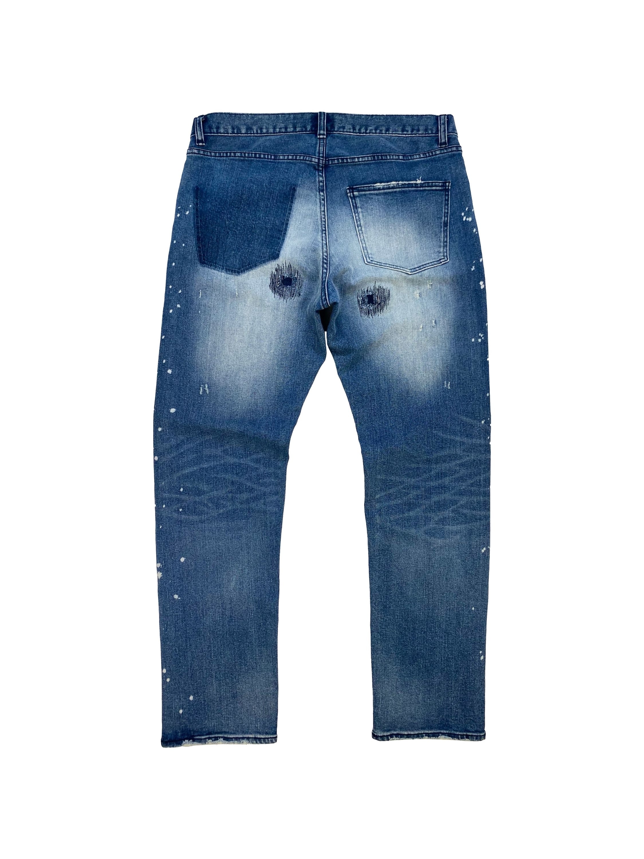 Number (N)ine Sashiko Stitch Distressed Painter Denim