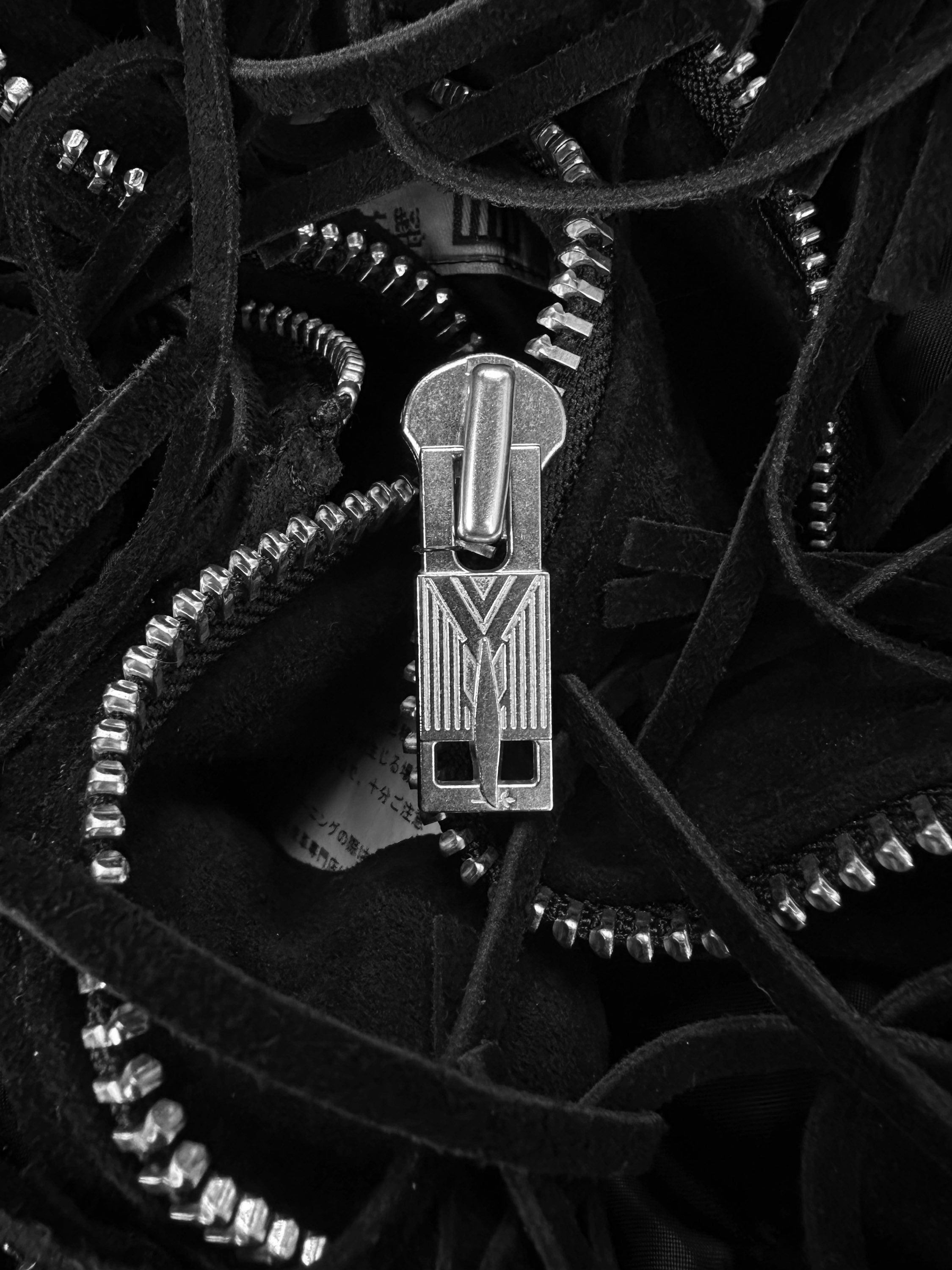 AW22 Blackmeans ‘Fringe’ Black Suede Western Biker Jacket