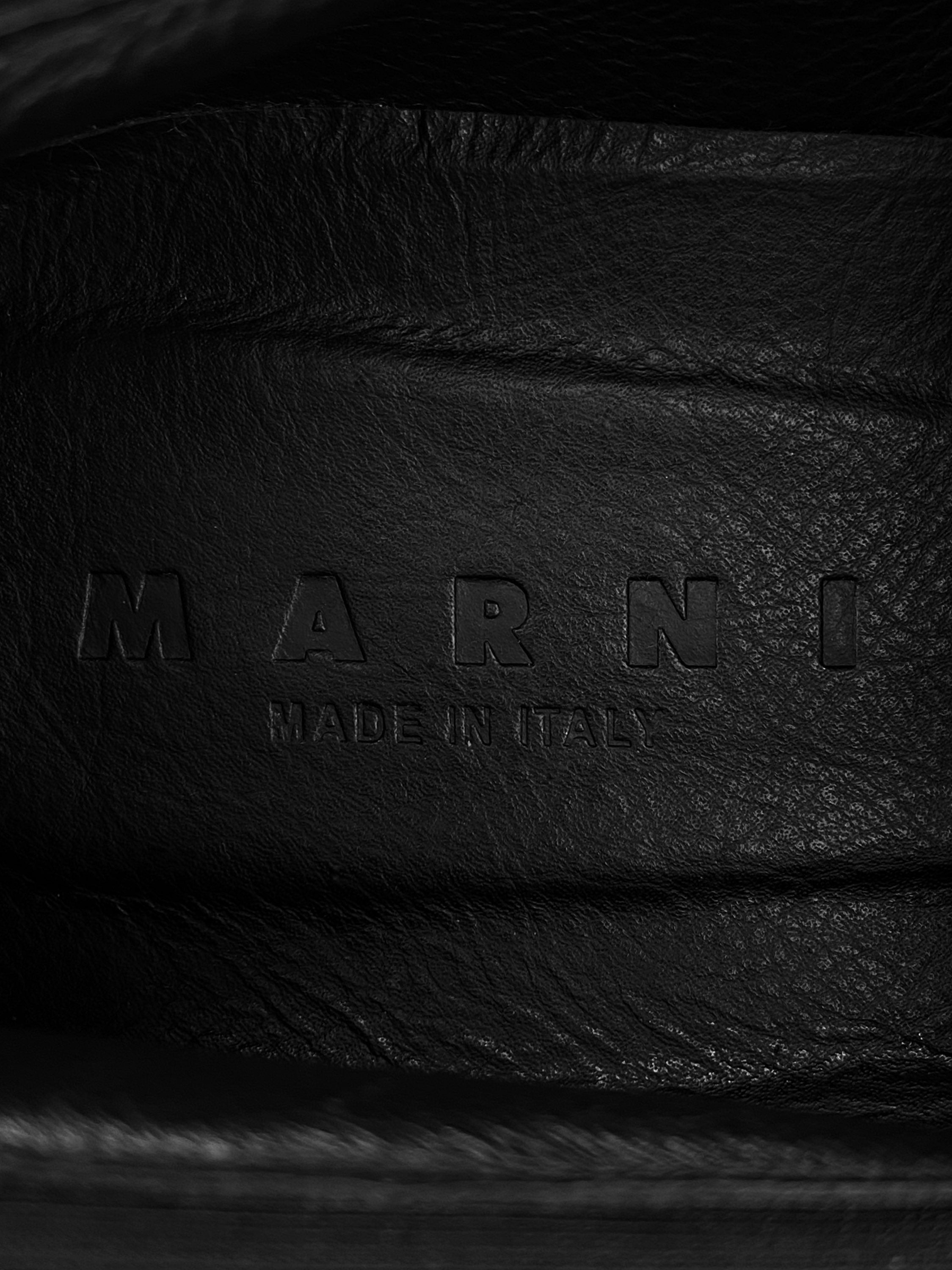 Marni Square Toe Black Padded Platform Loafers