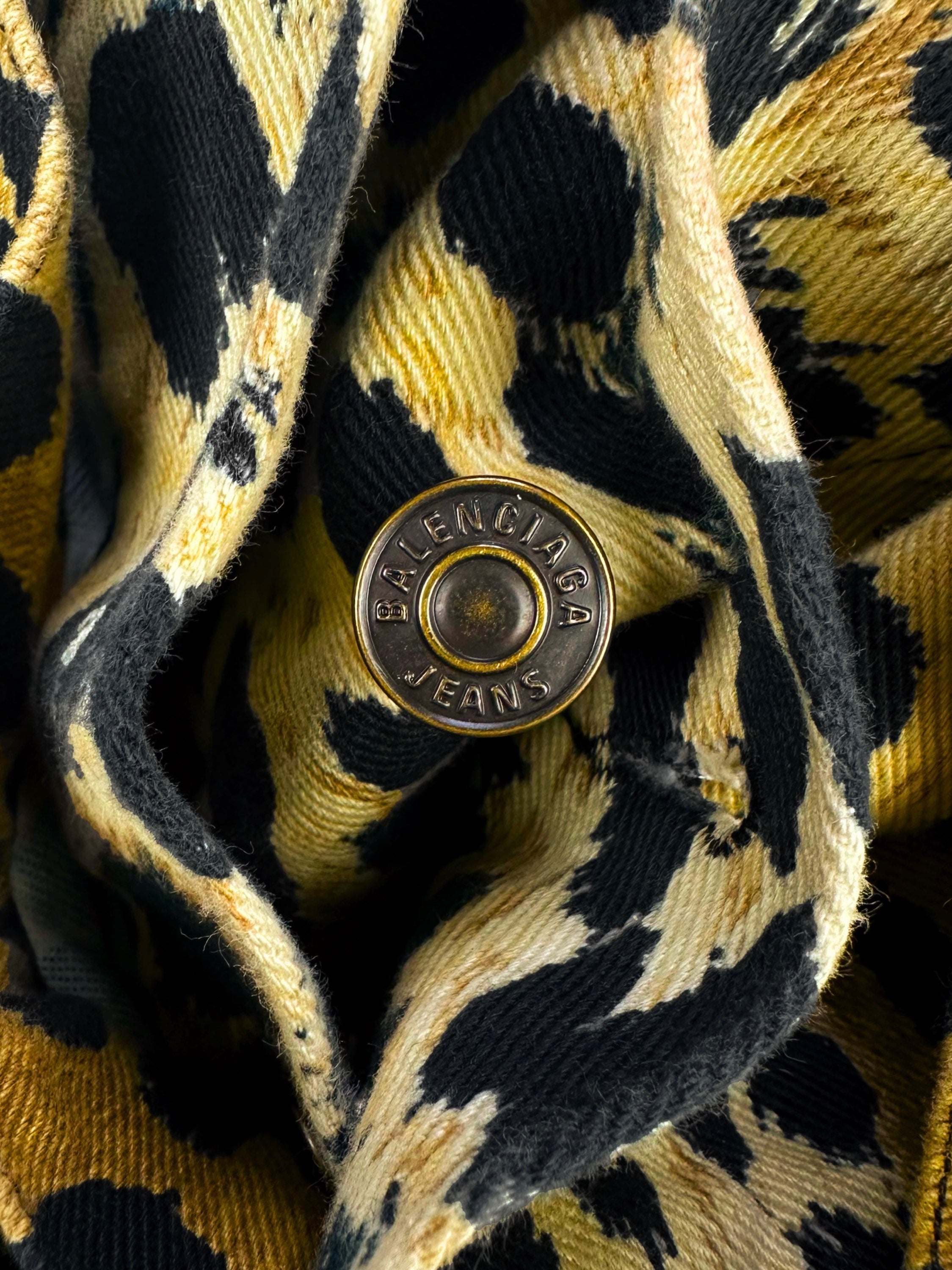 SS19 Balenciaga ‘Cheetah’ Print Oversized Denim Trucker Jacket