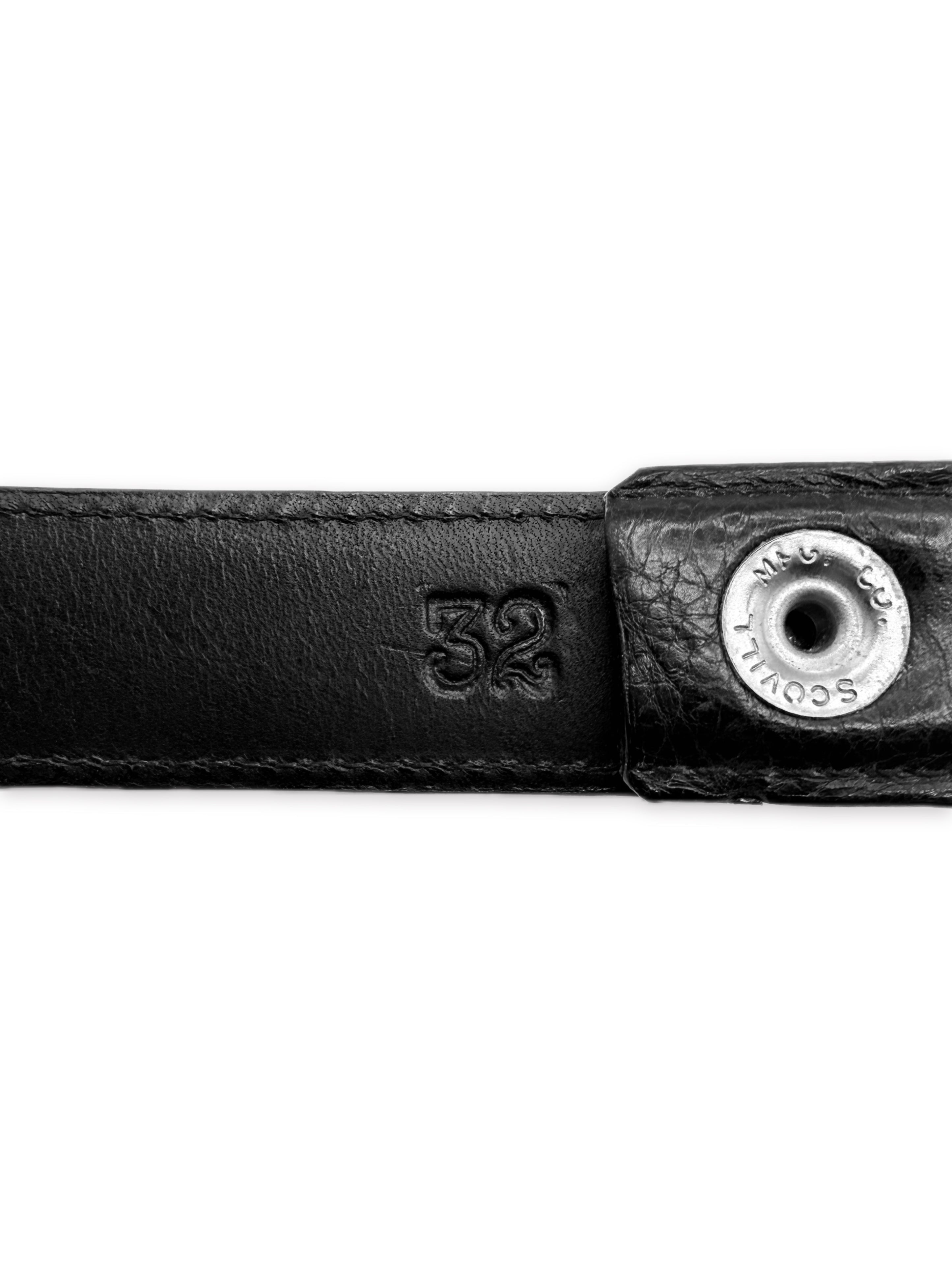 Chrome Hearts 1 inch Black Leather Belt Strap