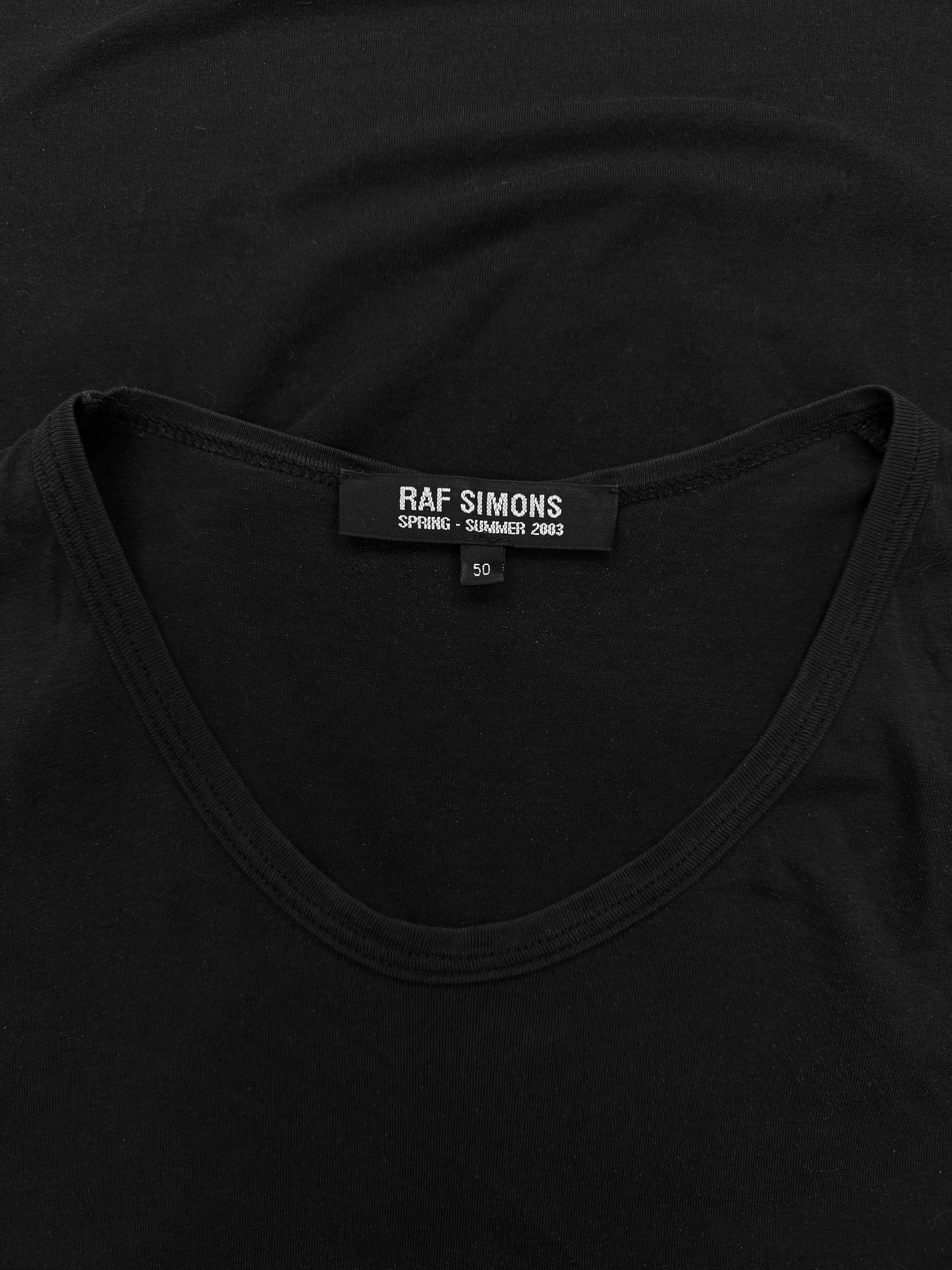 SS03 Raf Simons Consumed ‘Cell’ Black Graphic Tank-top