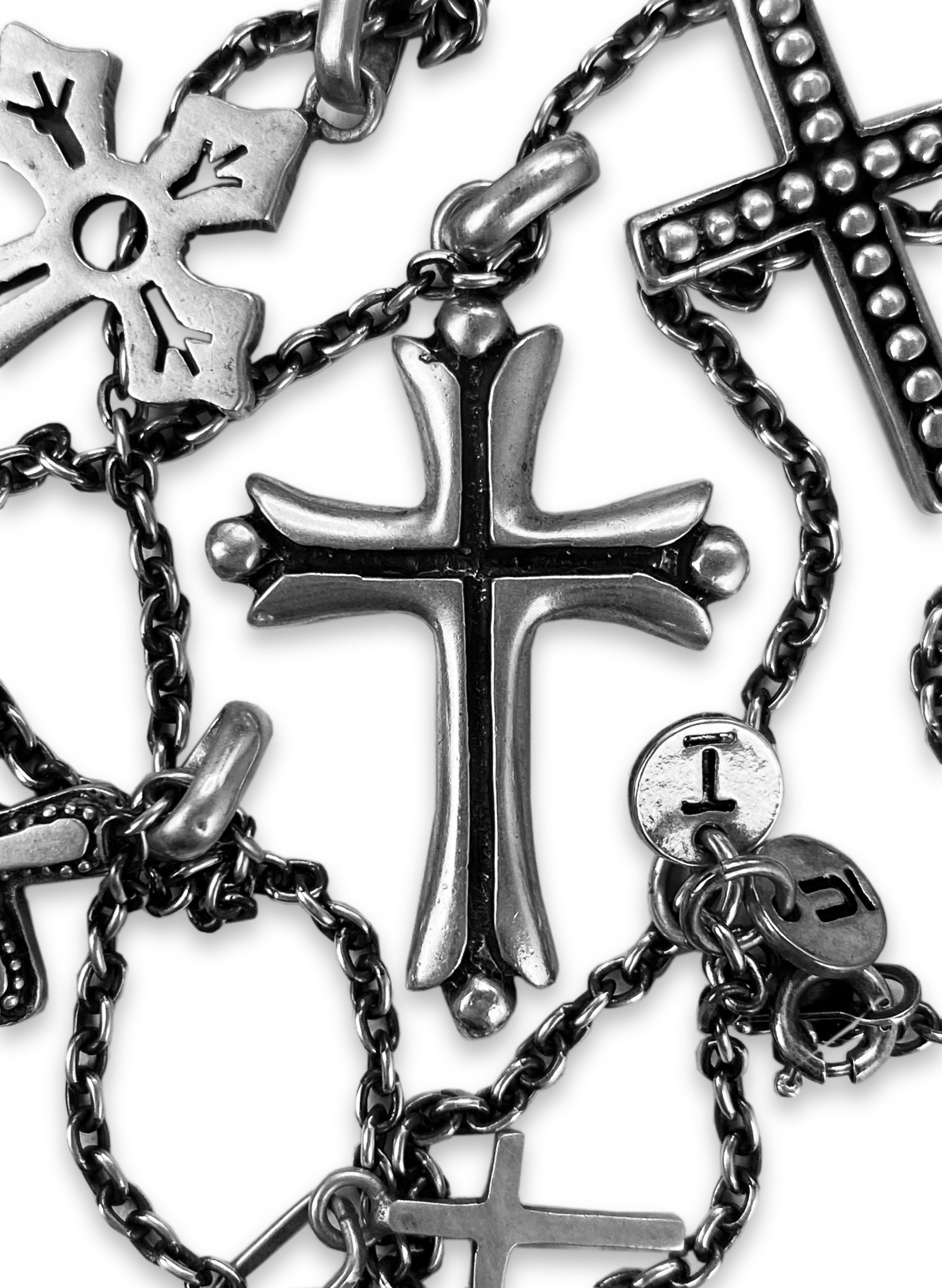 AW02 Undercover ‘Witches Cell’ .925 Silver Multi Cross Chain