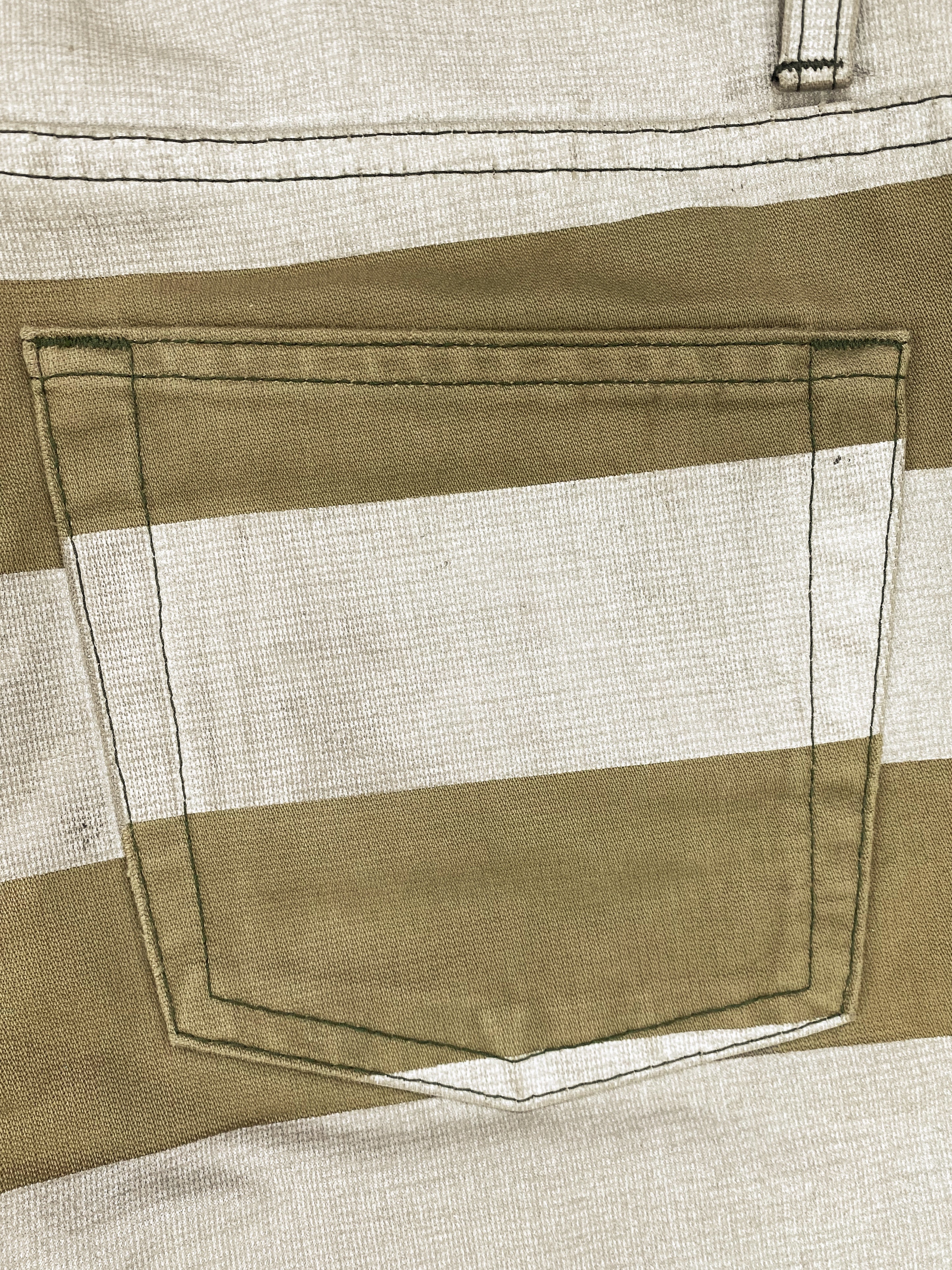 SS99 Helmut Lang “Prisoner” Olive Striped Denim