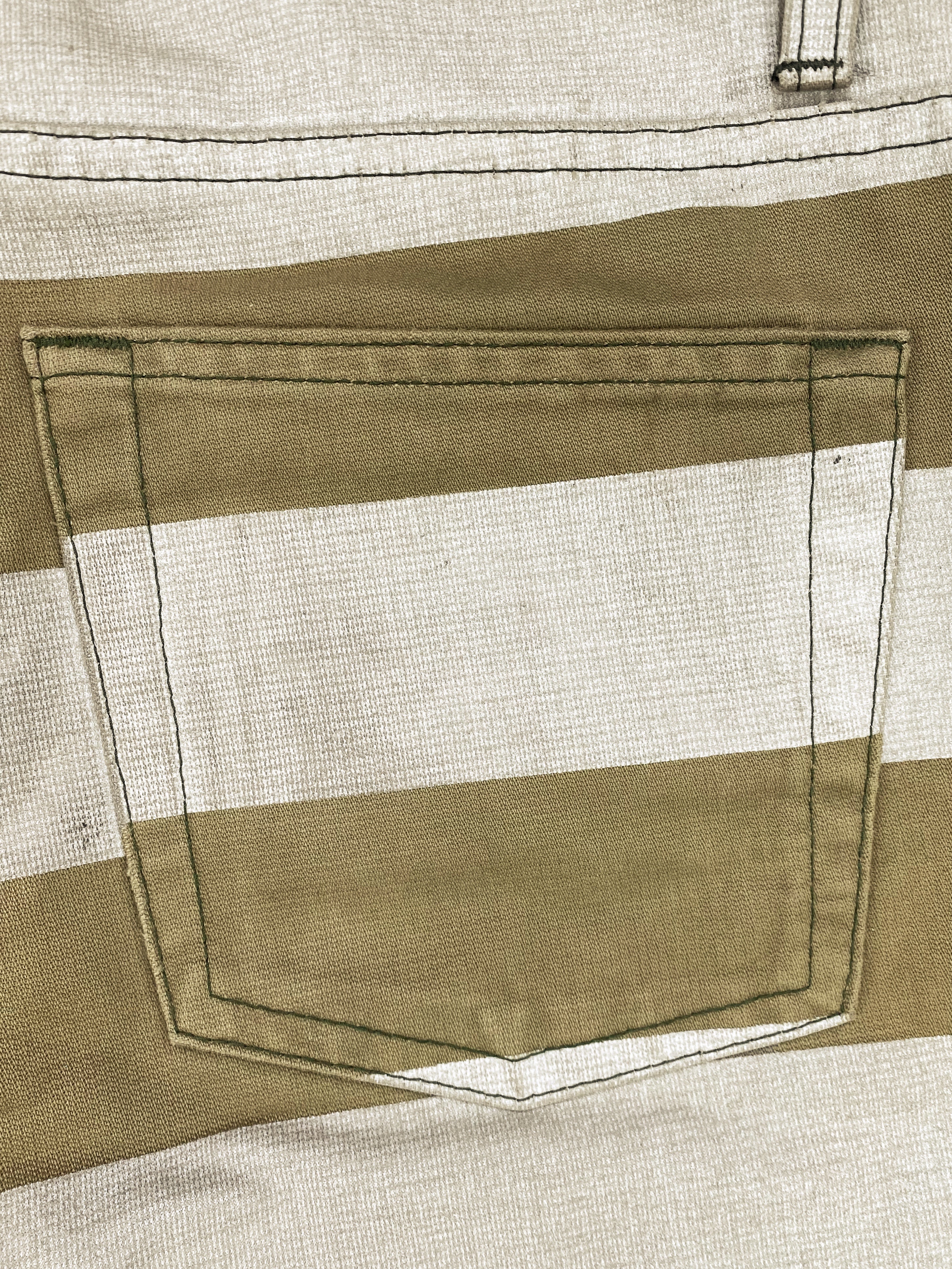 SS99 Helmut Lang “Prisoner” Olive Striped Denim