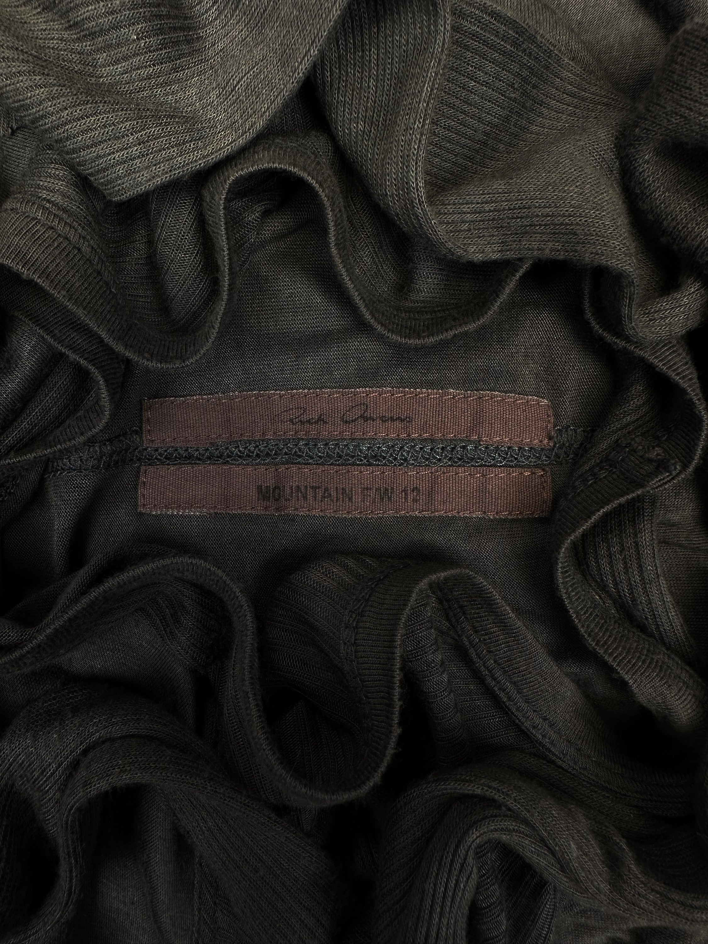 AW12 Rick Owens ‘Mountain’ Elongated Skin Fitting Long Sleeve Shirt