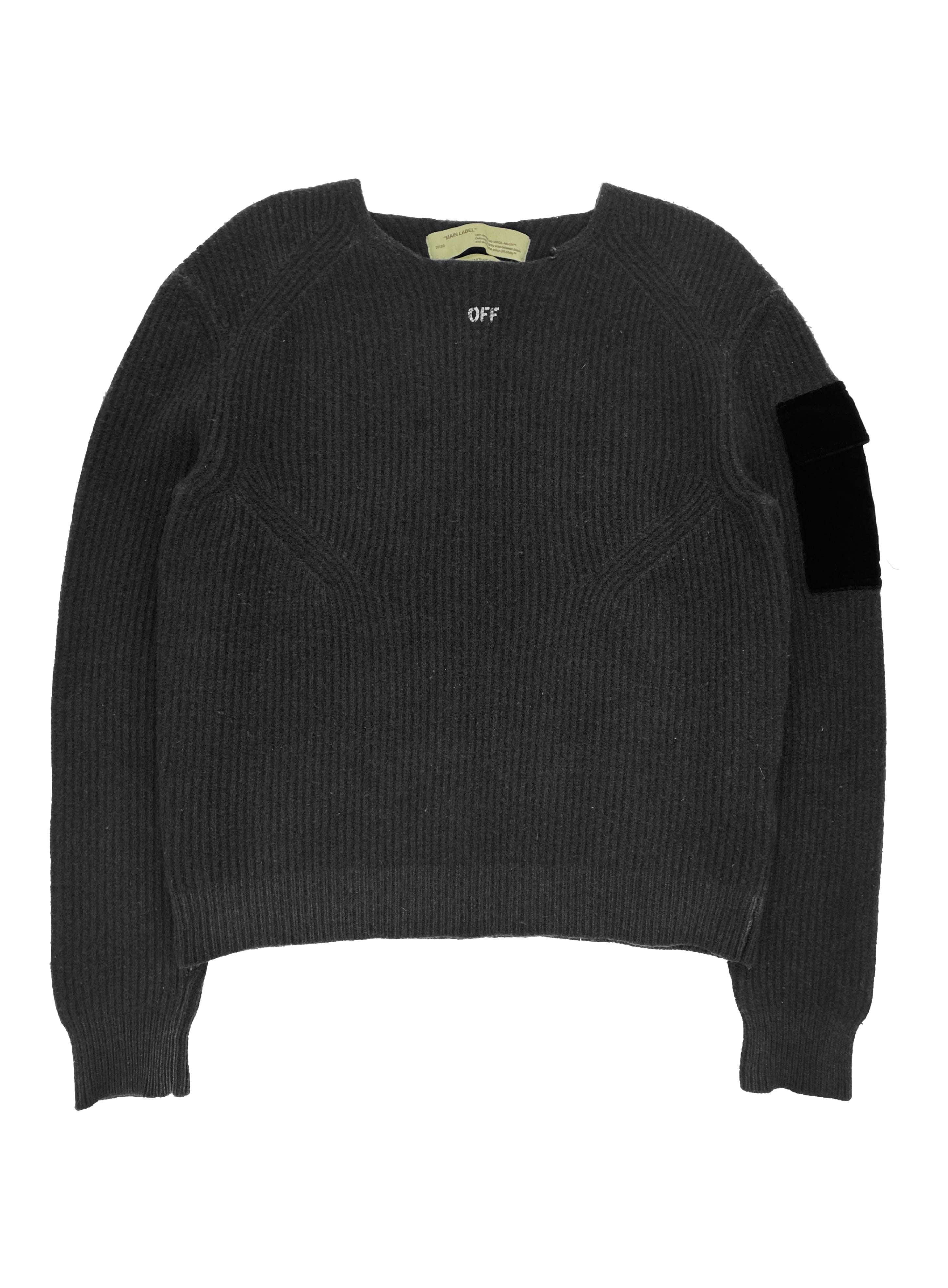 2013 Off-White Heavyweight Cargo Pocket Knitted Sweater