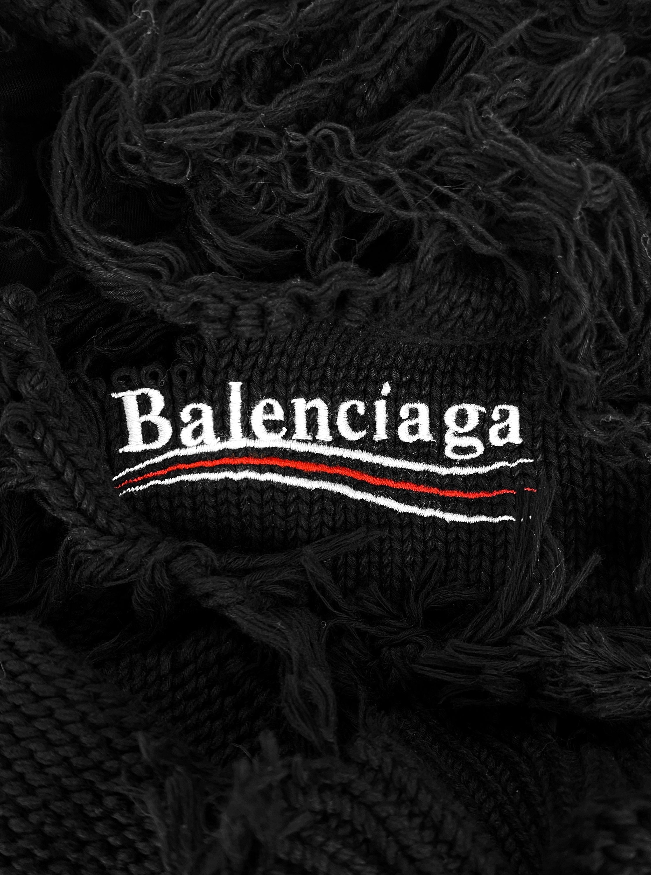 SS21 Balenciaga Thrashed ‘Bernie Sanders’ Double Layered Hoodie