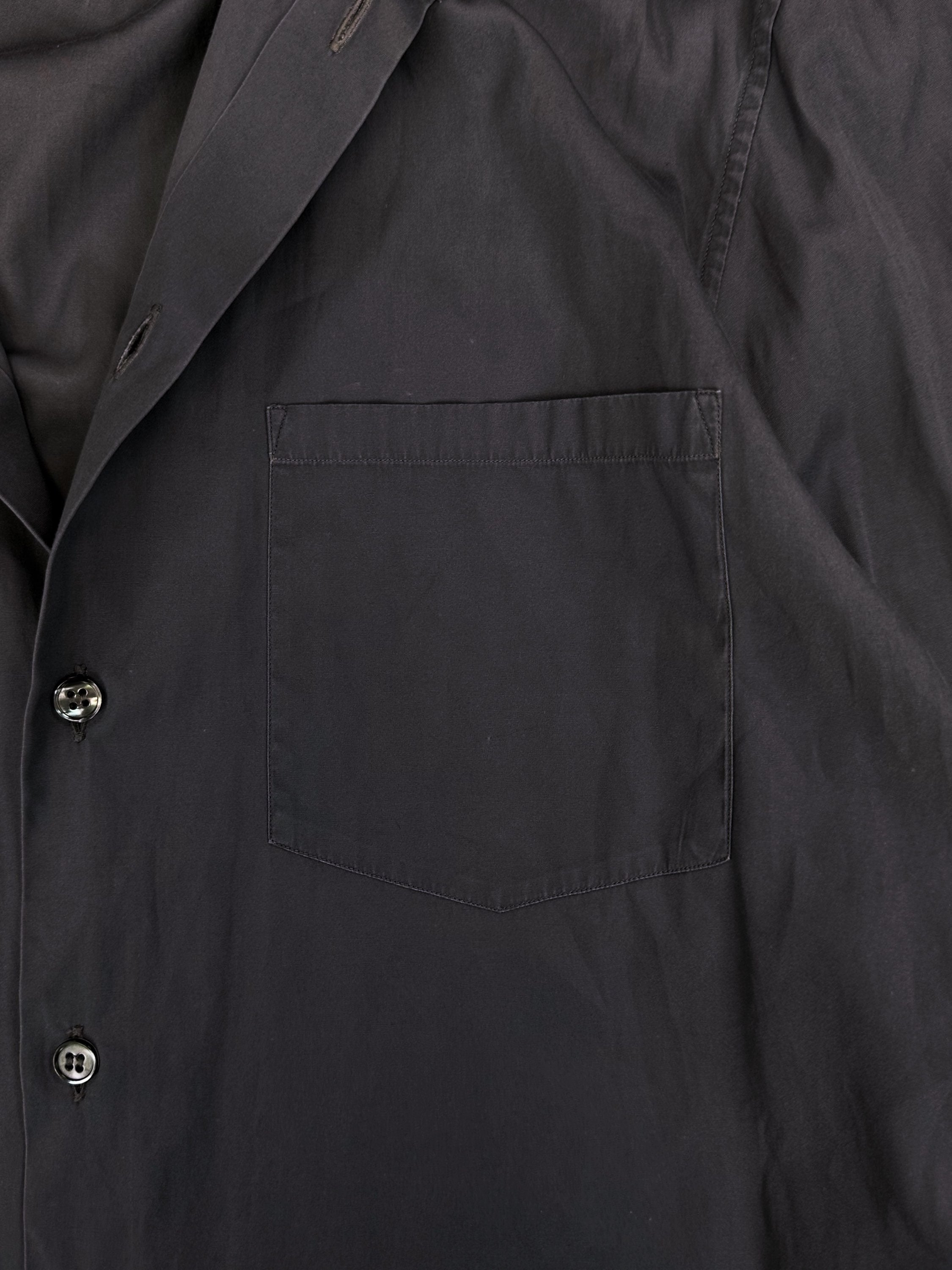 00s Helmut Lang Dark Purple Collared Long Sleeve Button Up Shirt