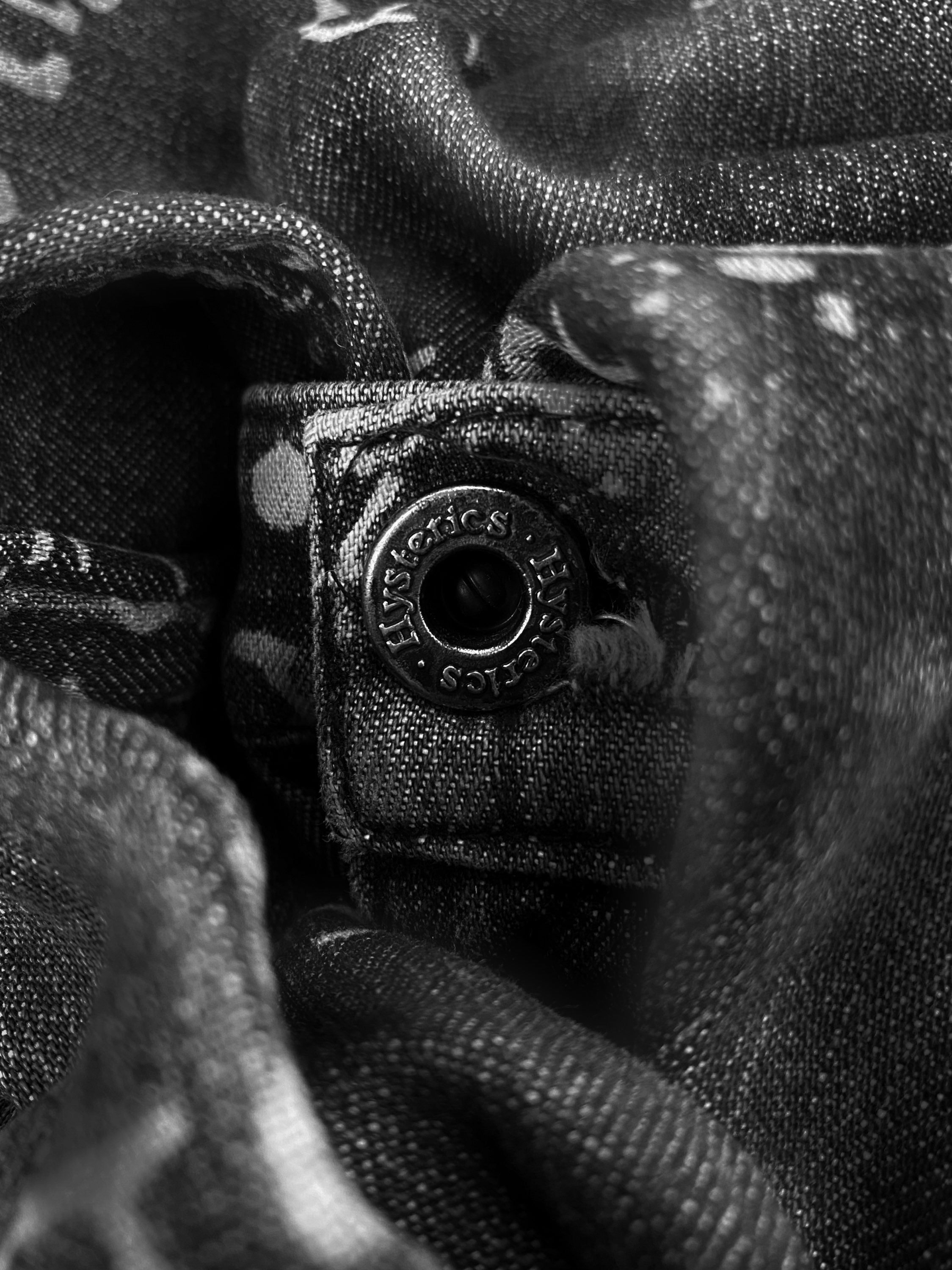 90s Hysteric Glamour ‘Fuck Sex Bitch’ Typewriter Black Denim